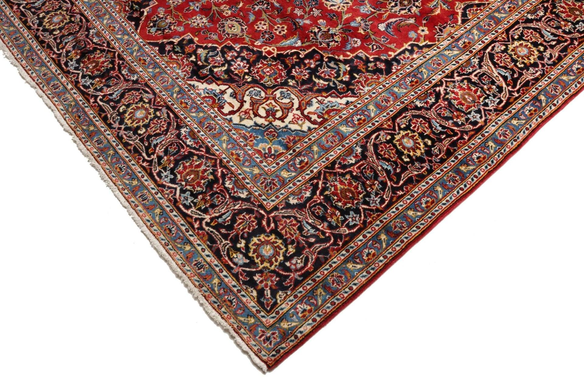 Handgeknüpfter Kashan Perserteppich, 250 × 343 cm, Wolle