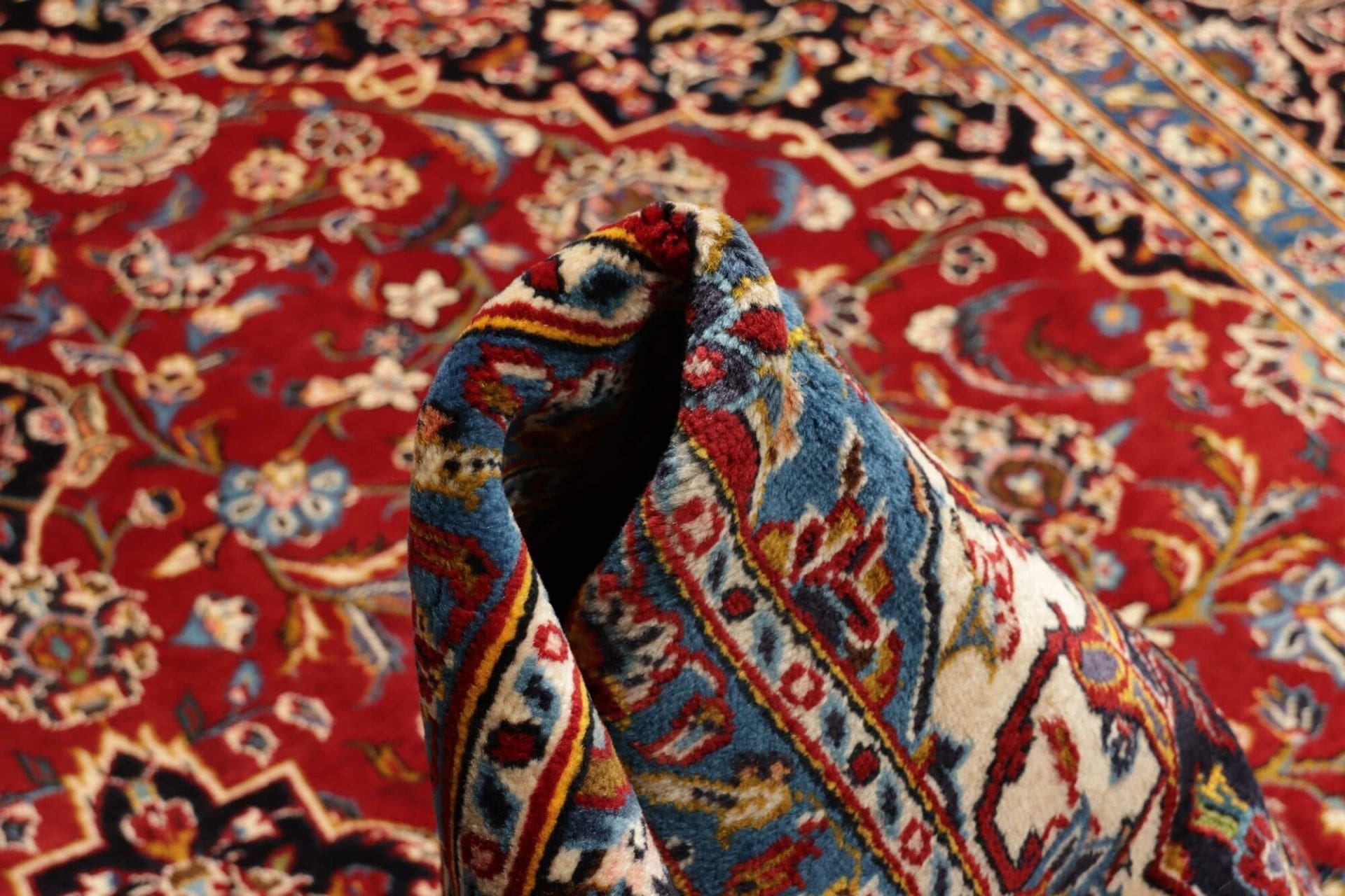 Handgeknüpfter Kashan Perserteppich, 250 × 343 cm, Wolle