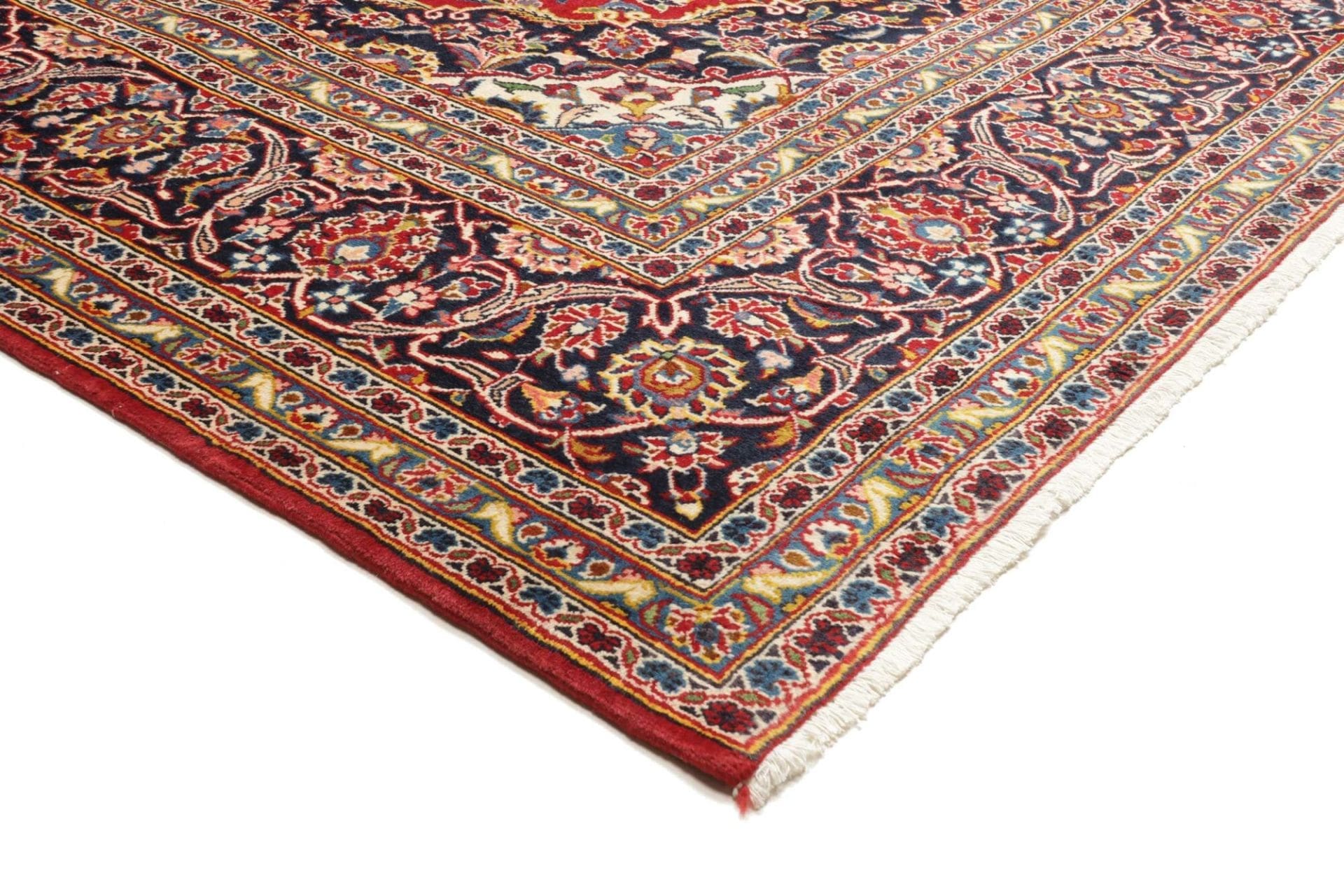 Handgeknüpfter Kashan Perserteppich, 263 × 358 cm, Wolle