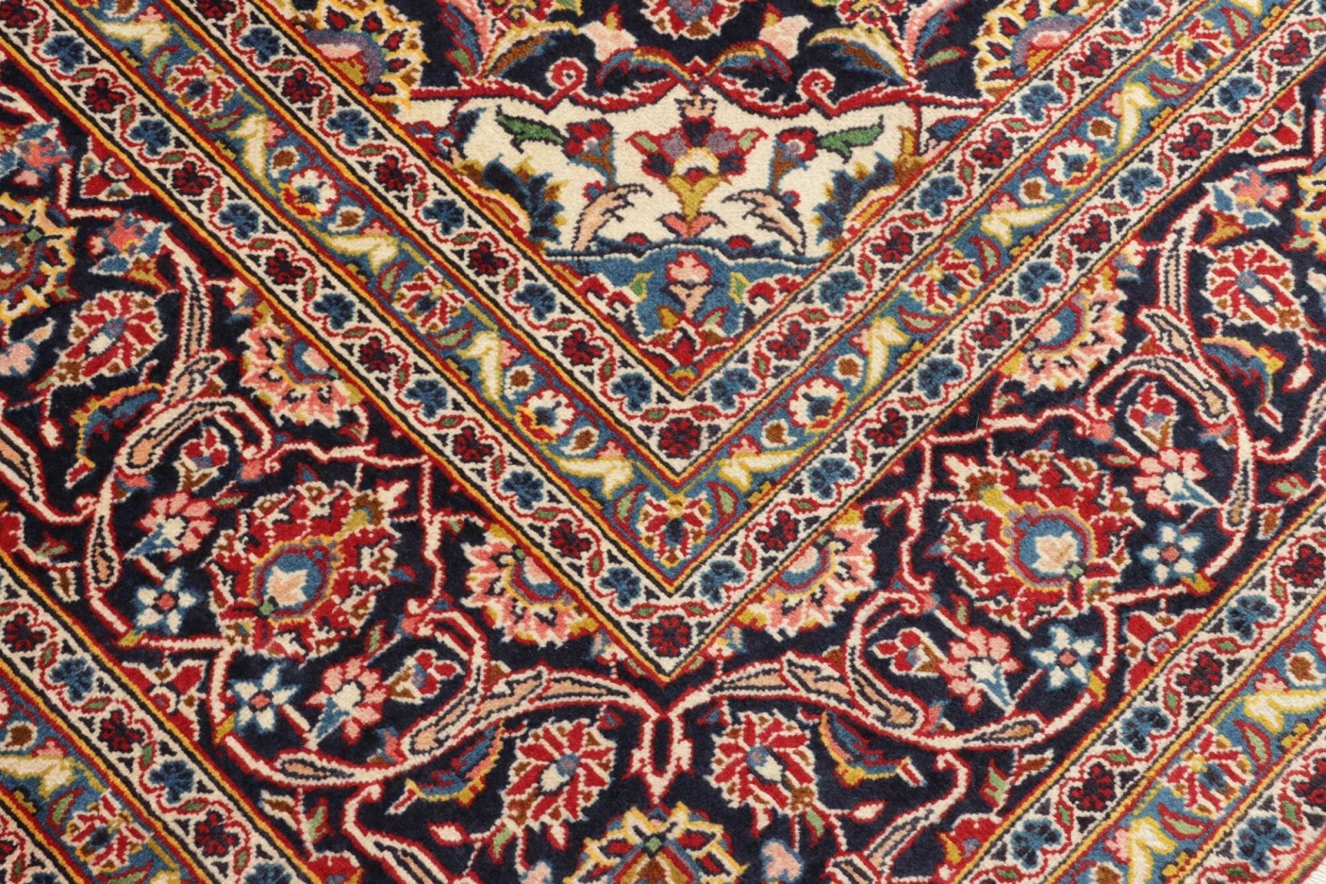 Handgeknüpfter Kashan Perserteppich, 263 × 358 cm, Wolle