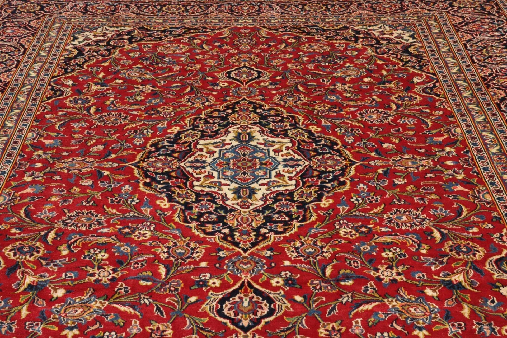 Handgeknüpfter Kashan Perserteppich, 263 × 358 cm, Wolle