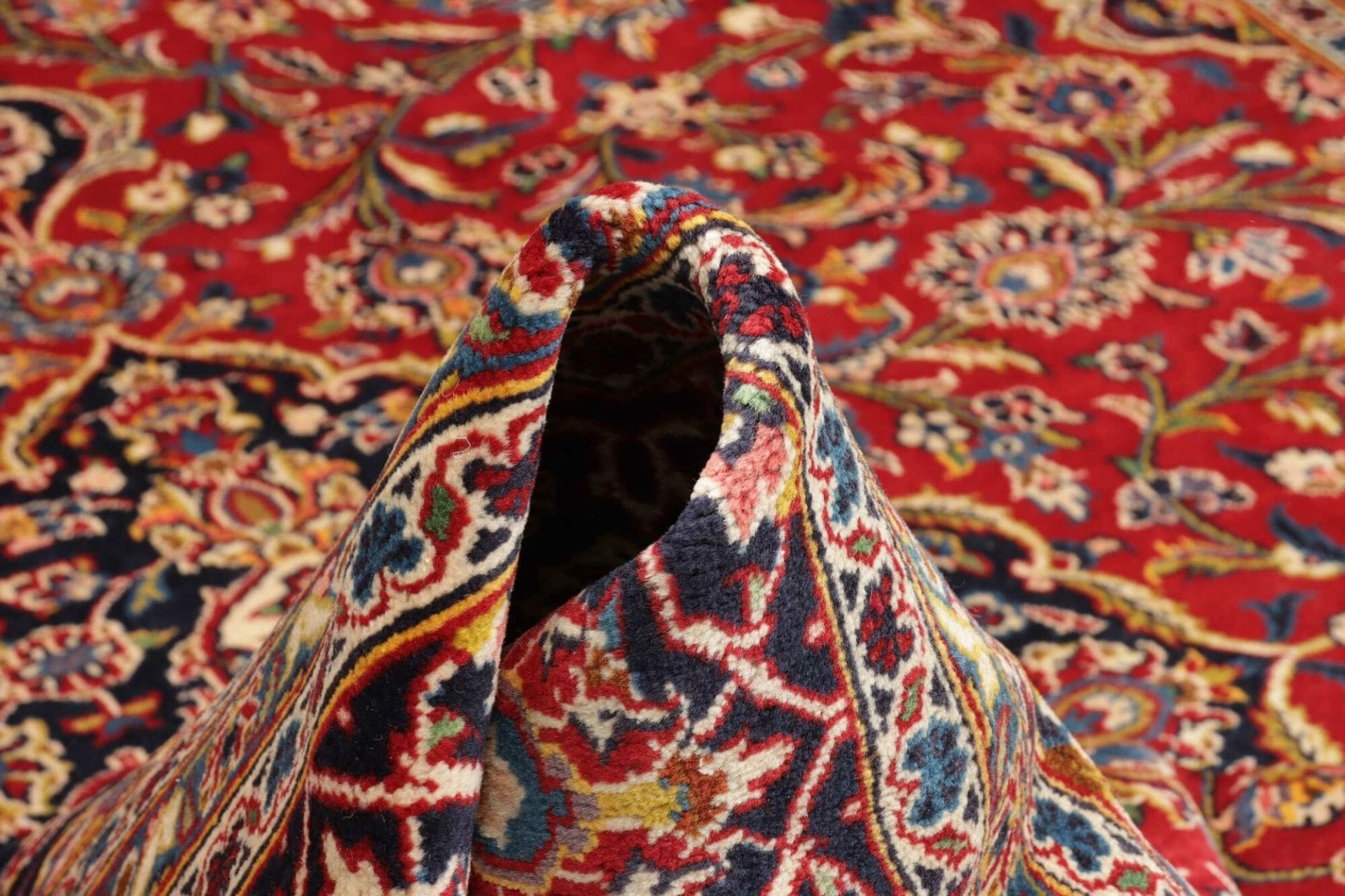 Handgeknüpfter Kashan Perserteppich, 263 × 358 cm, Wolle