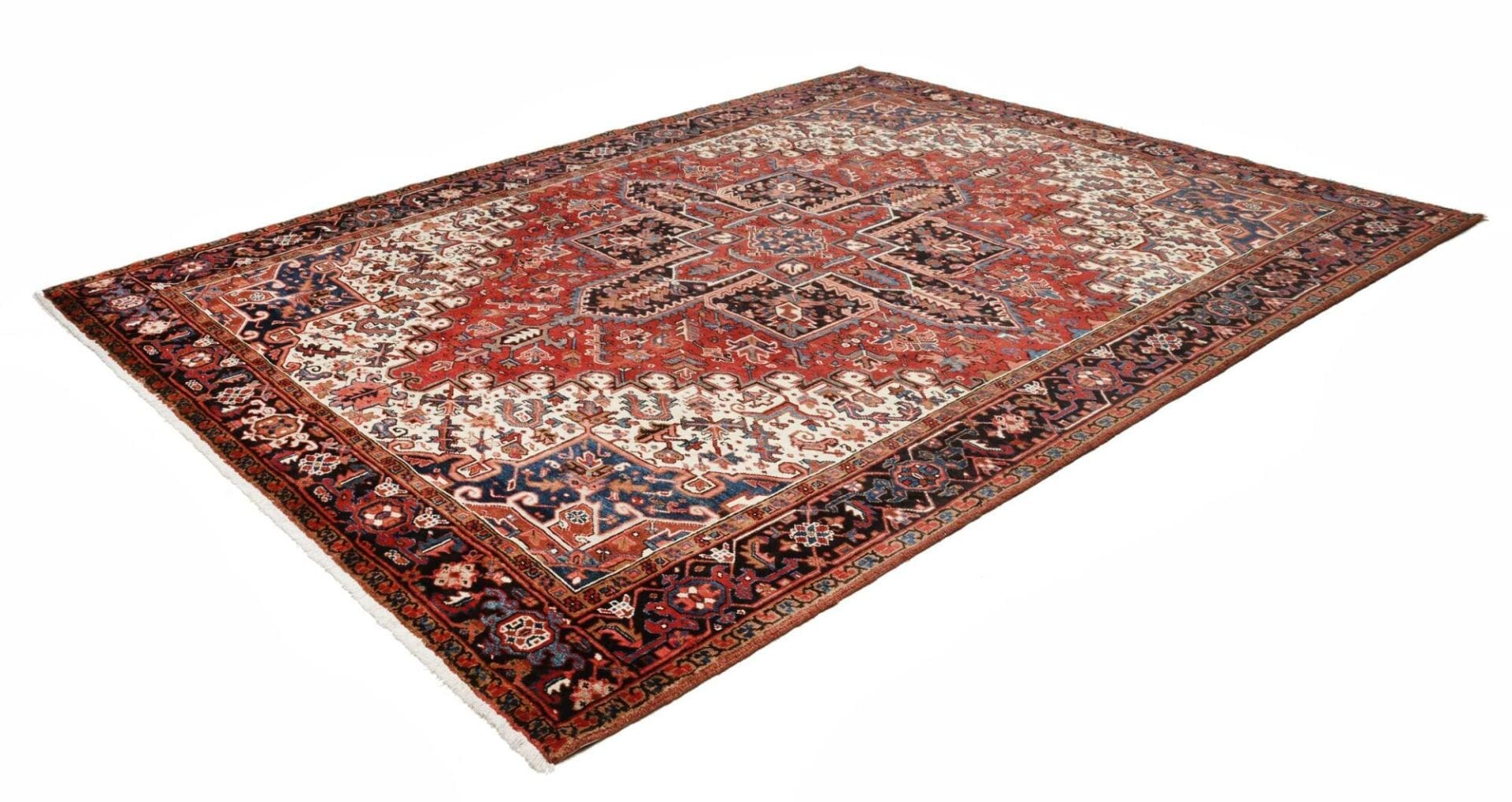 Handgeknüpfter Heriz Perserteppich, 258 × 328 cm, Wolle