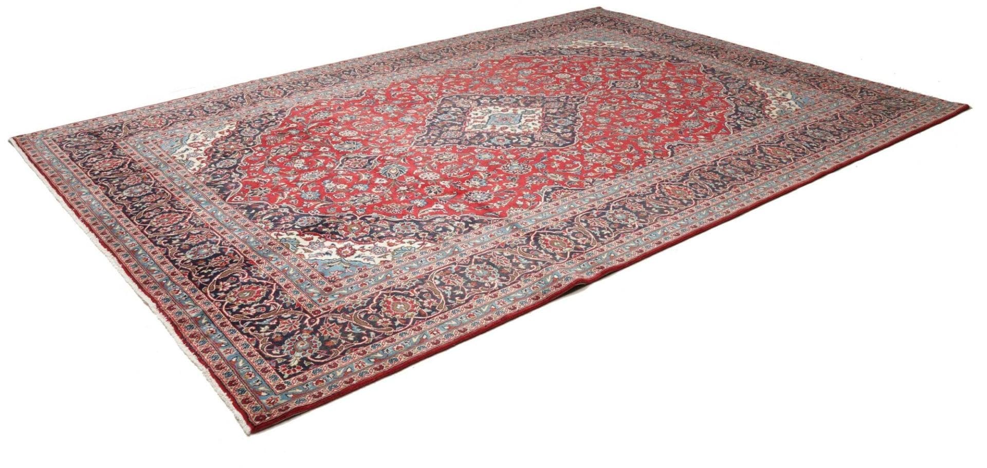 Handgeknüpfter Kashan Perserteppich 249 × 353 cm