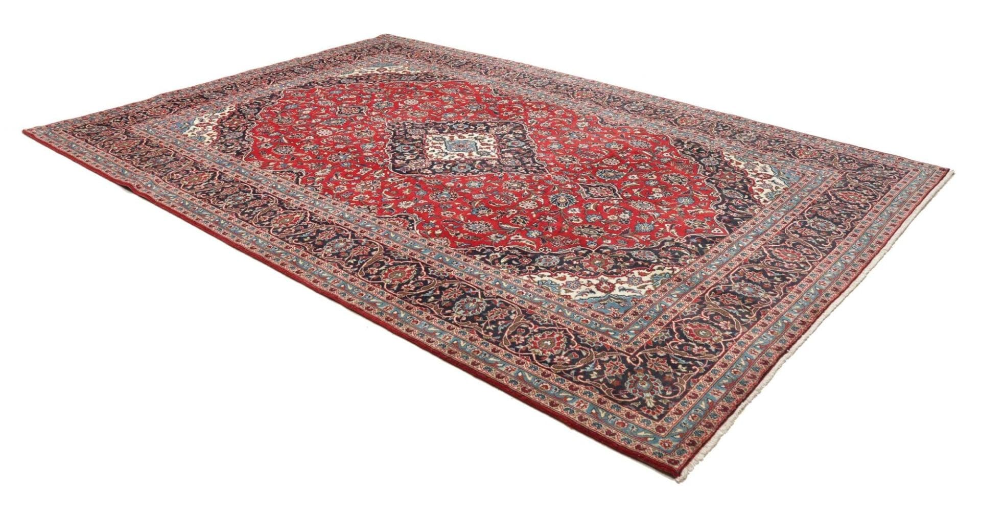 Handgeknüpfter Kashan Perserteppich 249 × 353 cm