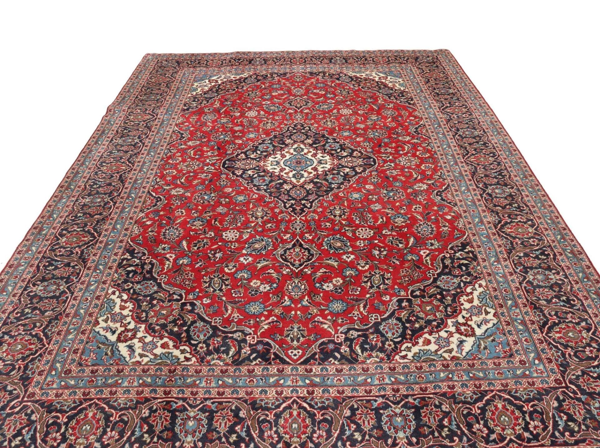 Handgeknüpfter Kashan Perserteppich 249 × 353 cm