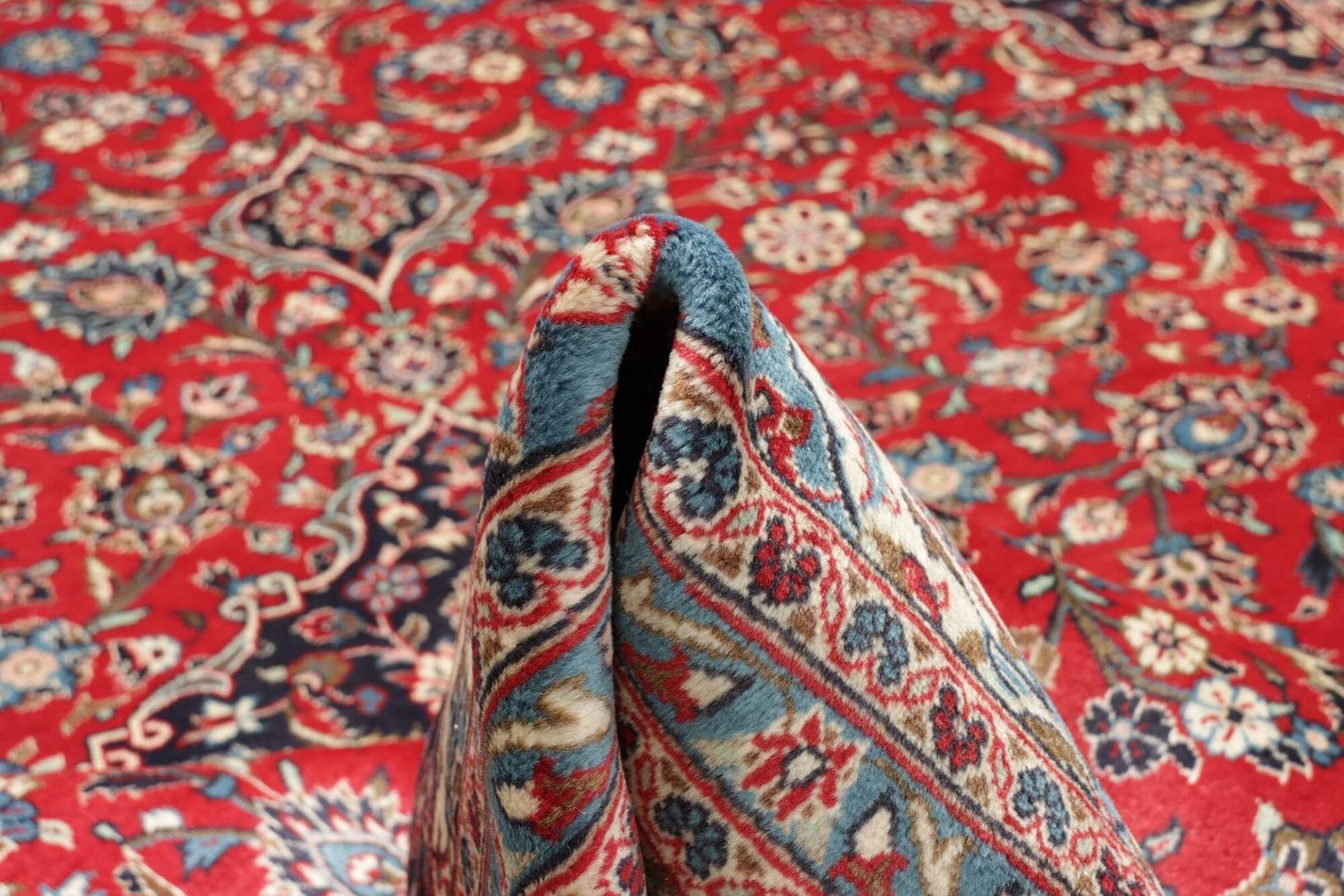 Handgeknüpfter Kashan Perserteppich 249 × 353 cm
