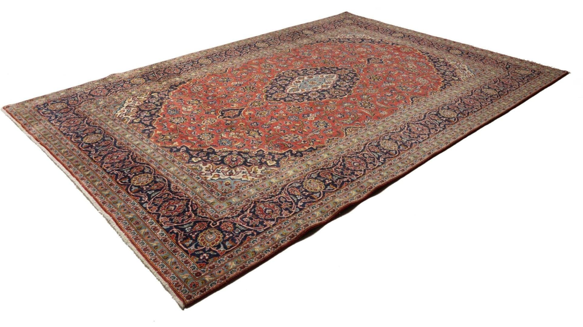 Kashan Perserteppich aus Iran, 256 × 368 cm