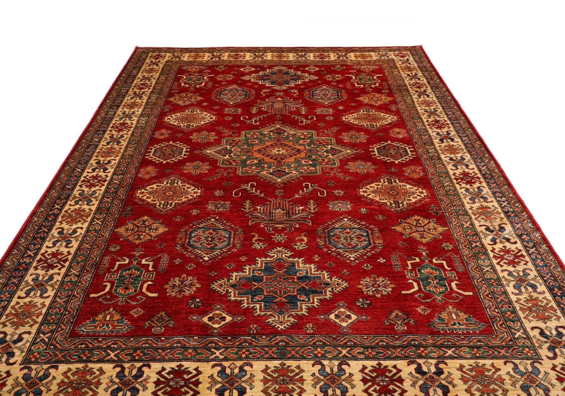 Handgeknüpfter Kazak Orientteppich, 212 × 290 cm, Wolle