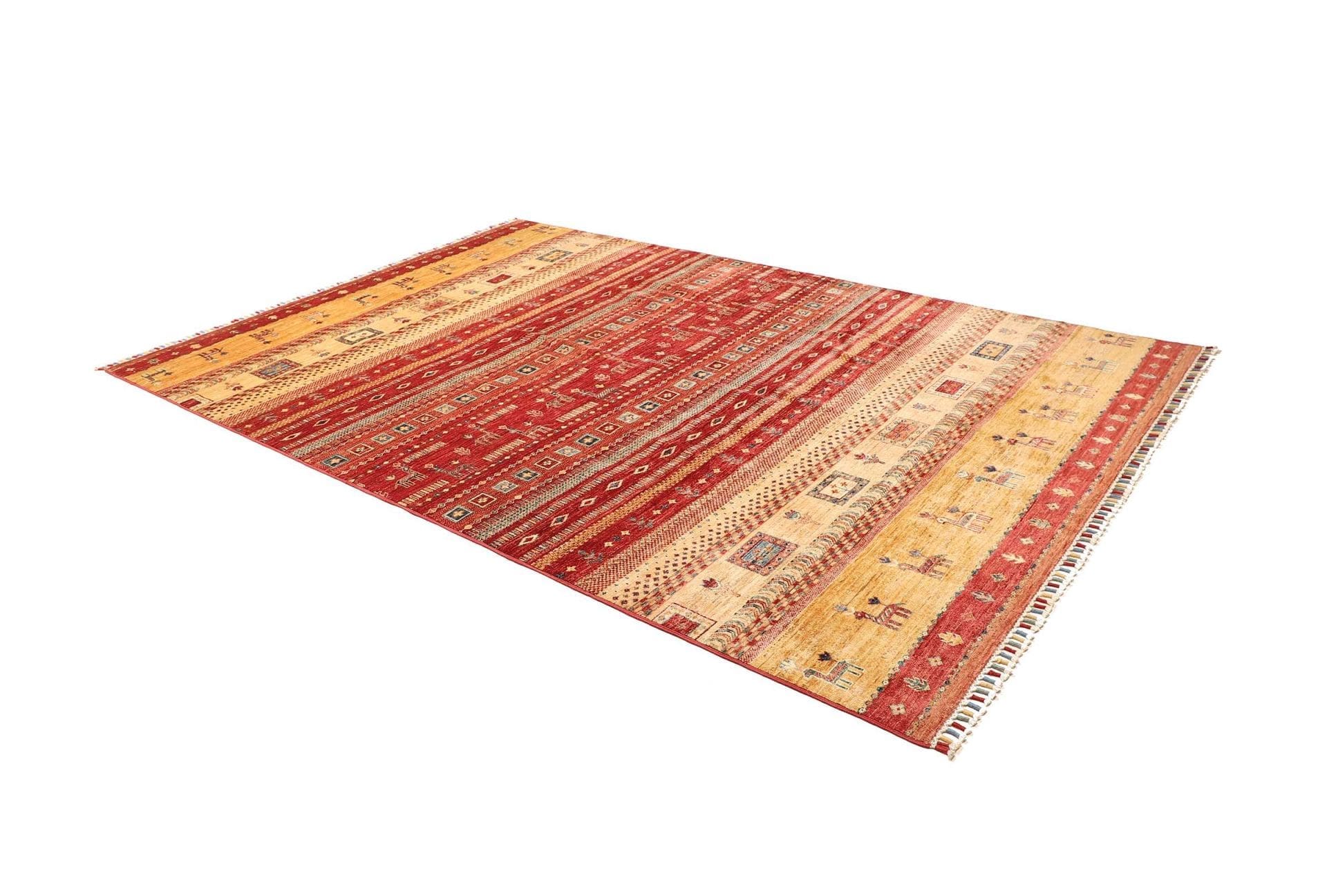 Handgewebter Gabbeh Orientteppich, 207 × 296 cm, Wolle