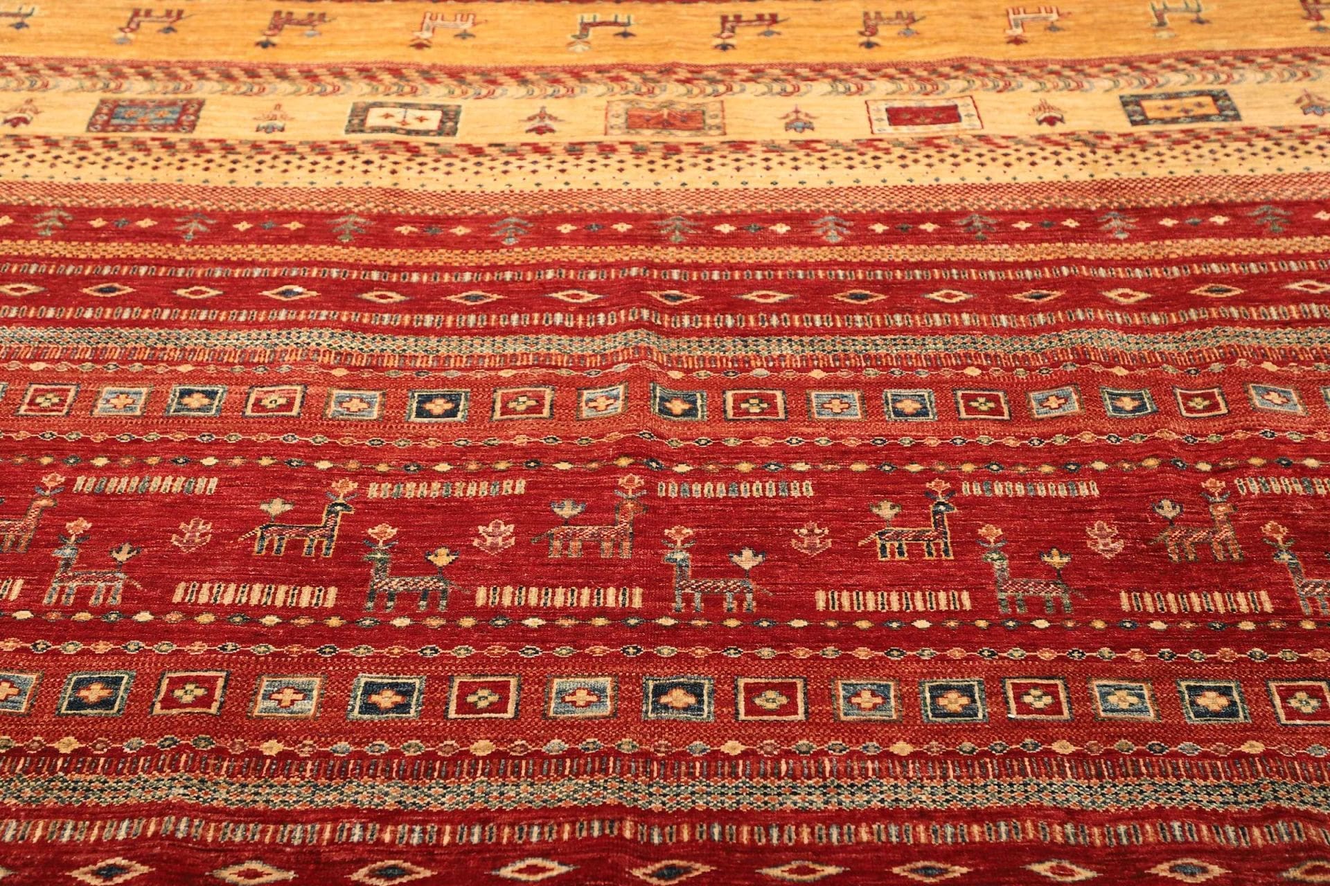 Handgewebter Gabbeh Orientteppich, 207 × 296 cm, Wolle