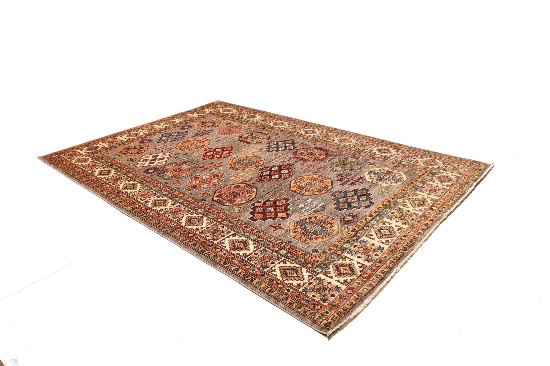 Kazak Orientteppich 213 × 307 cm aus Wolle, handgeknüpft