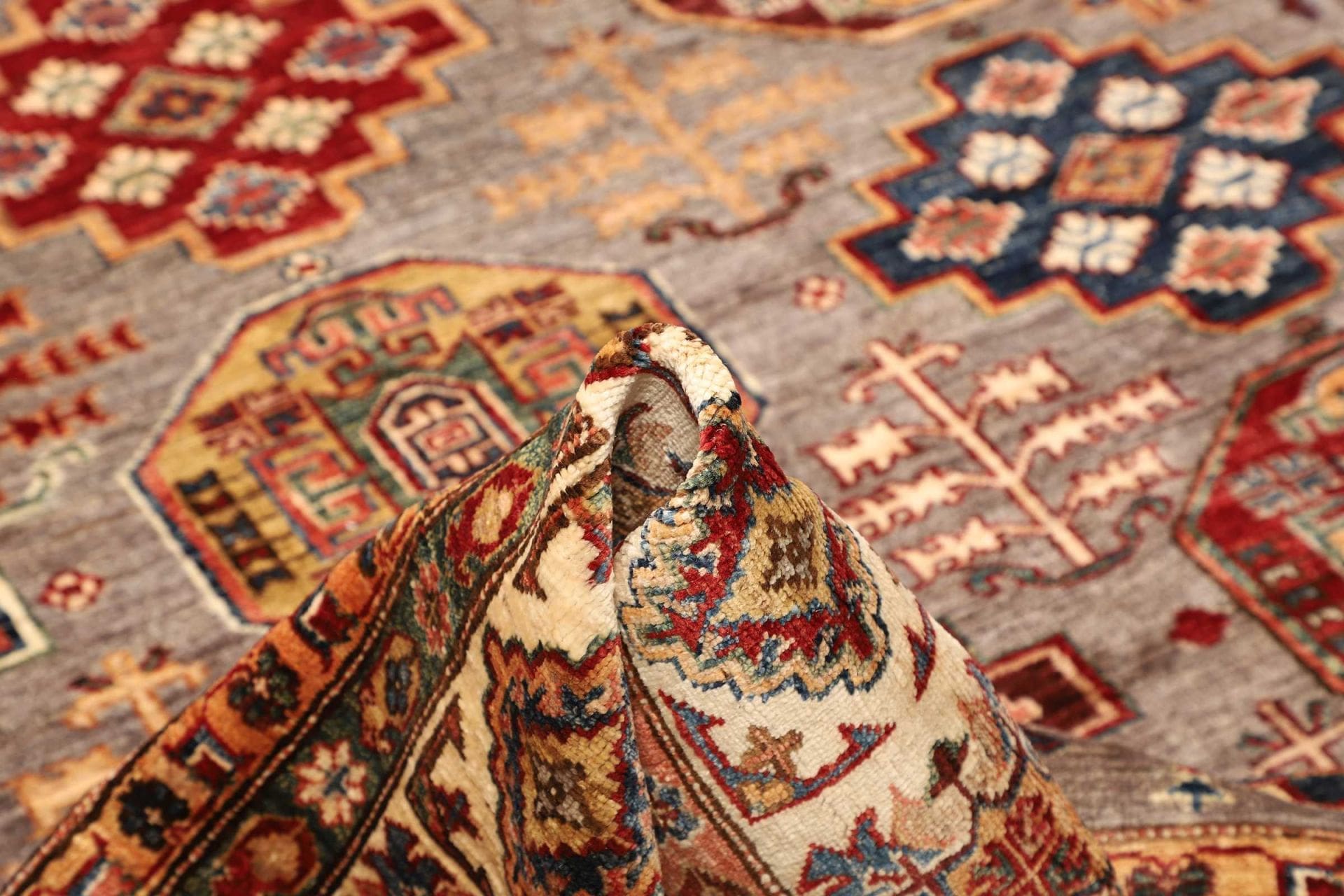 Kazak Orientteppich 213 × 307 cm aus Wolle, handgeknüpft