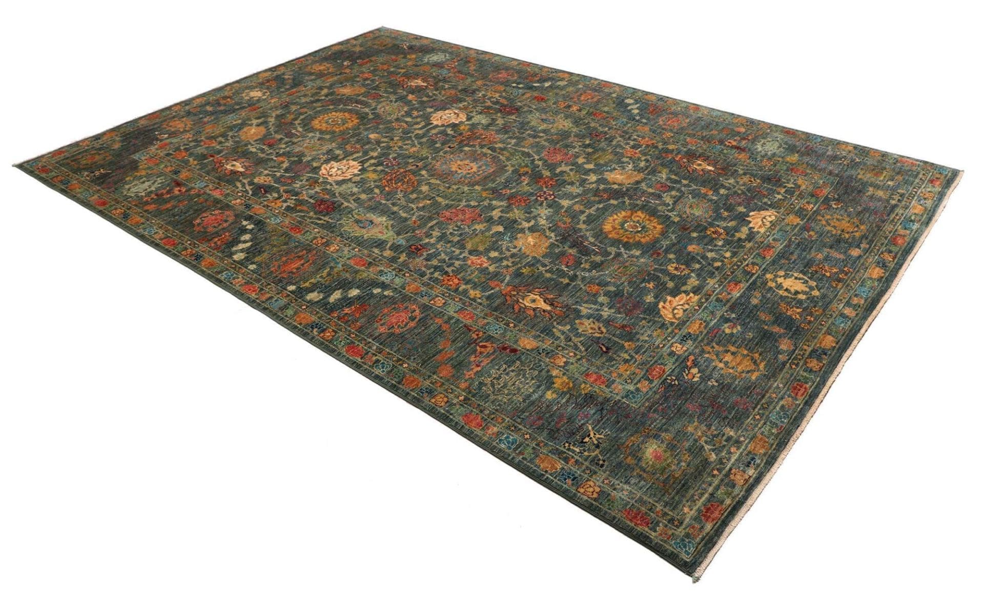 Handgeknüpfter Samarkand Orientteppich, 205 × 295 cm, Wolle
