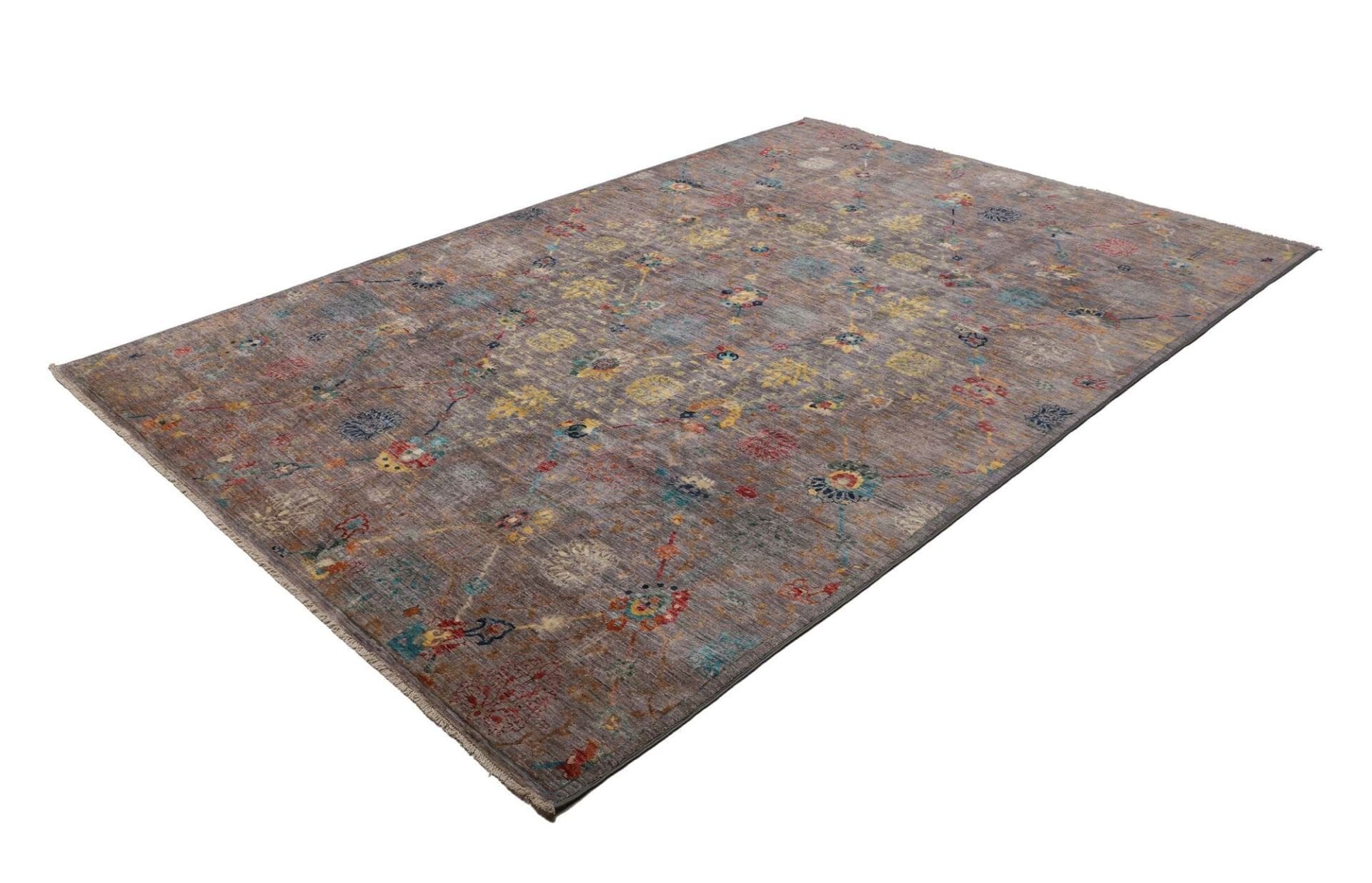 Handgeknüpfter Samarkand Orientteppich, 202 × 291 cm, Wolle