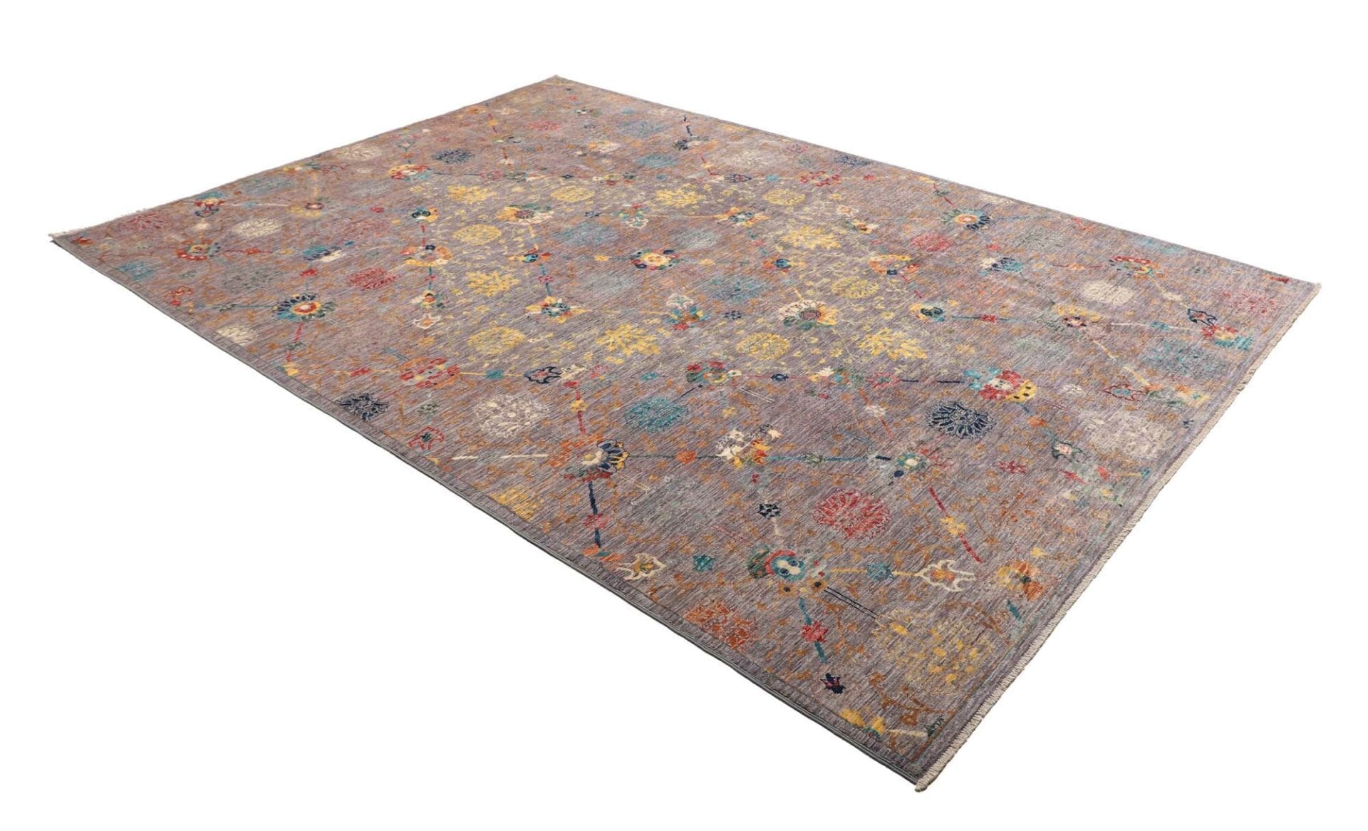 Handgeknüpfter Samarkand Orientteppich, 202 × 291 cm, Wolle