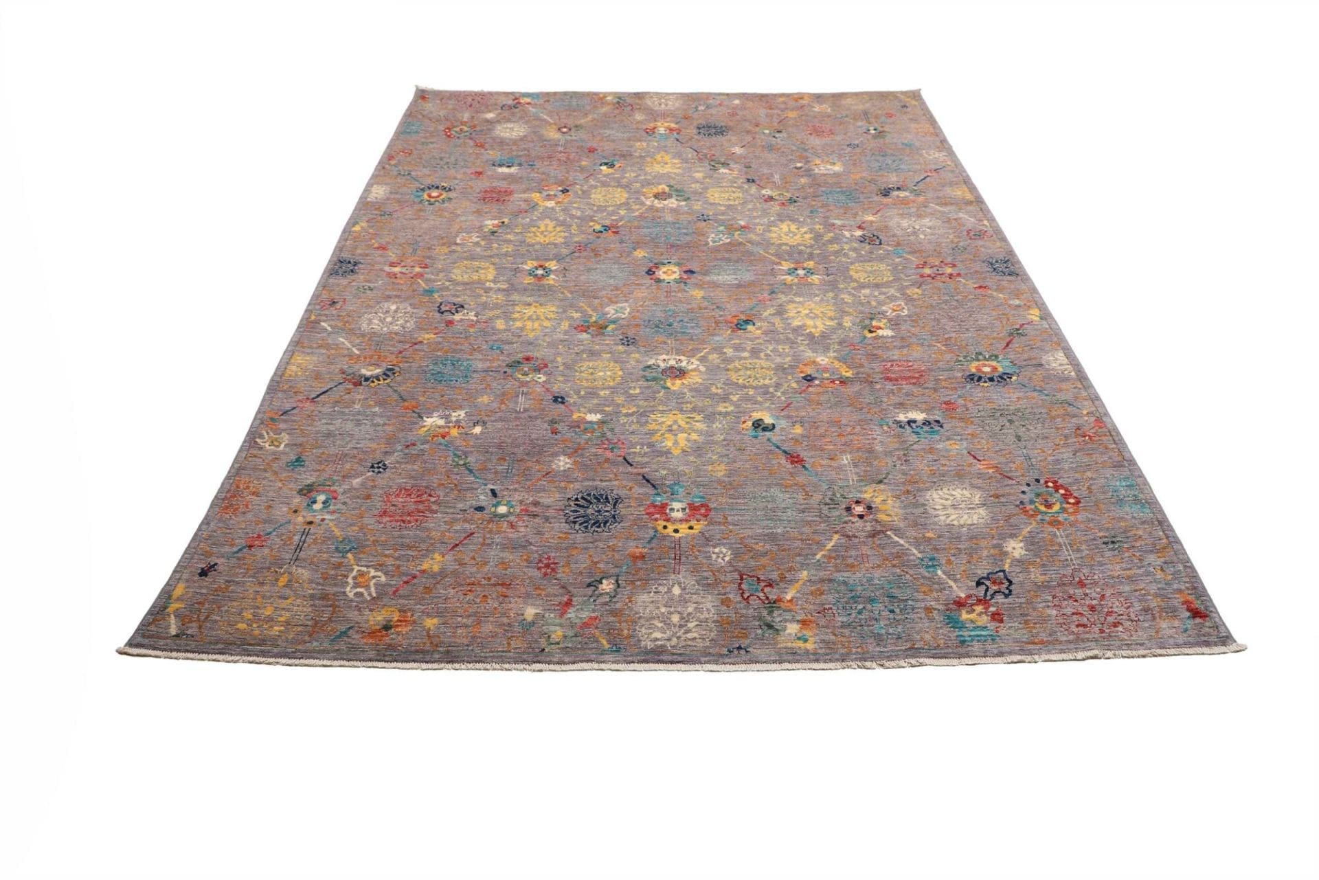 Handgeknüpfter Samarkand Orientteppich, 202 × 291 cm, Wolle