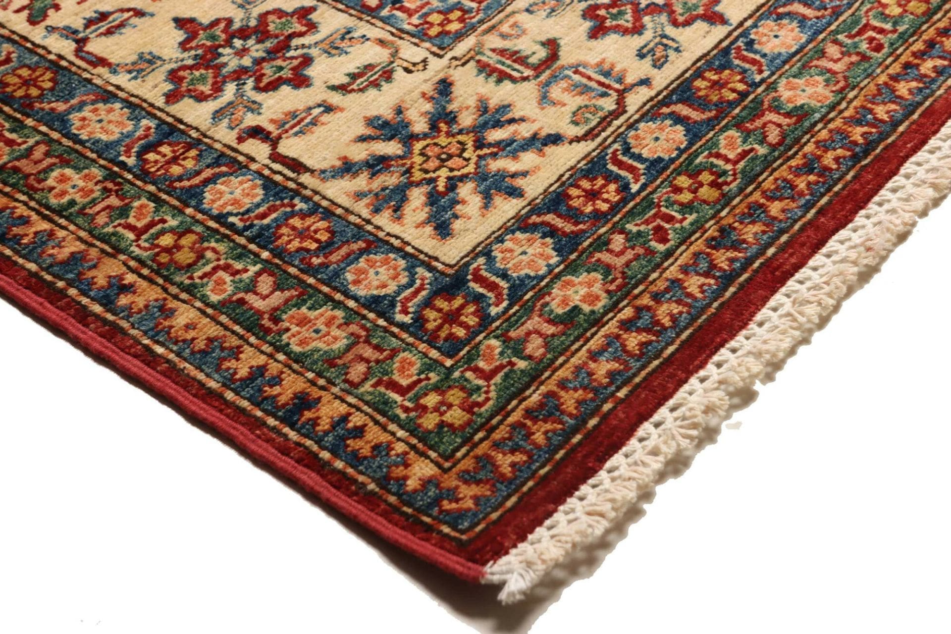 kazak-orientteppich-212-x-290cm-geometrisches-muster-handgeknupft-2 Handgeknüpfter Kazak Orientteppich, 212 × 290 cm, Wolle