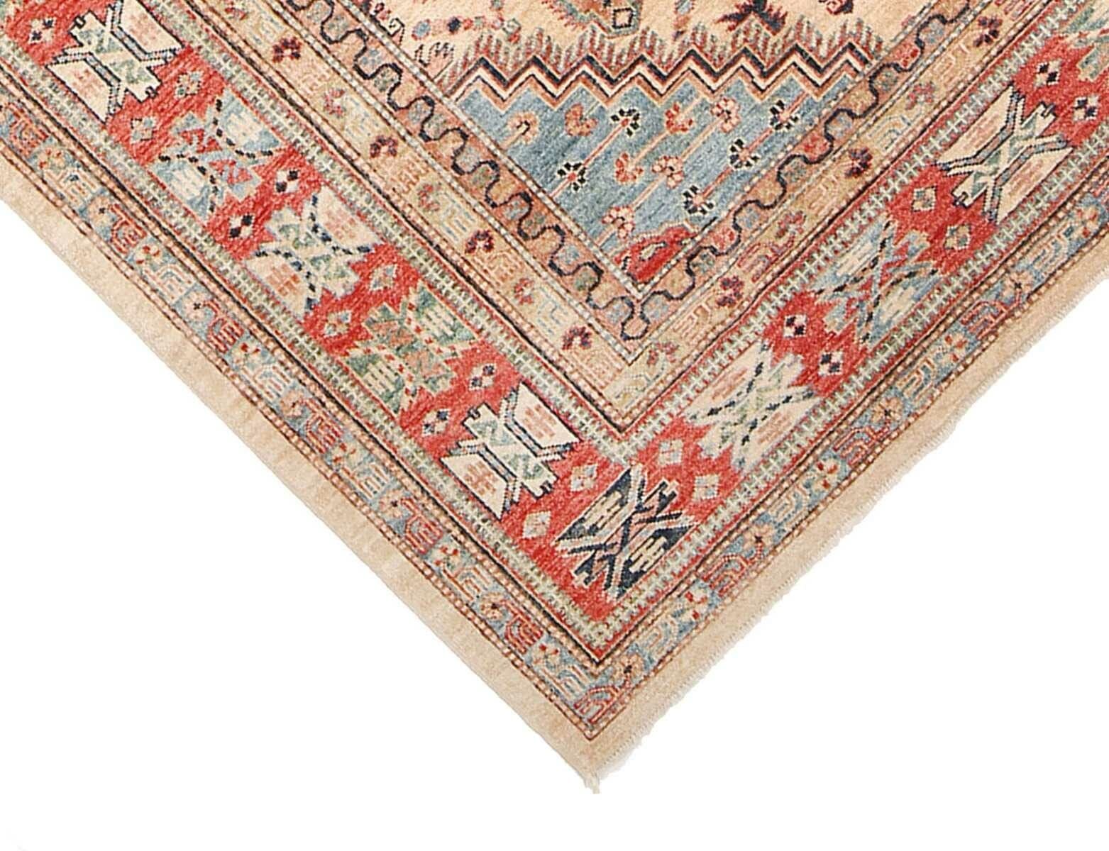 kazak-teppich-209-x-299-cm-geometrische-muster-handgeknupft-3 Handgeknüpfter Kazak Orientteppich 209 × 299 cm