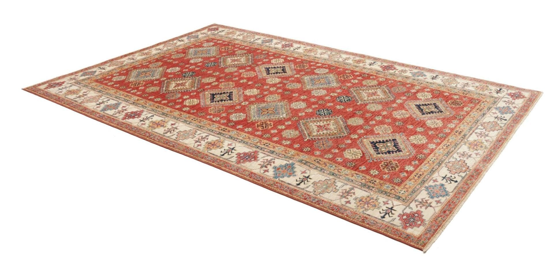 Handgeknüpfter Kazak Orientteppich, 201 × 298 cm, Wolle