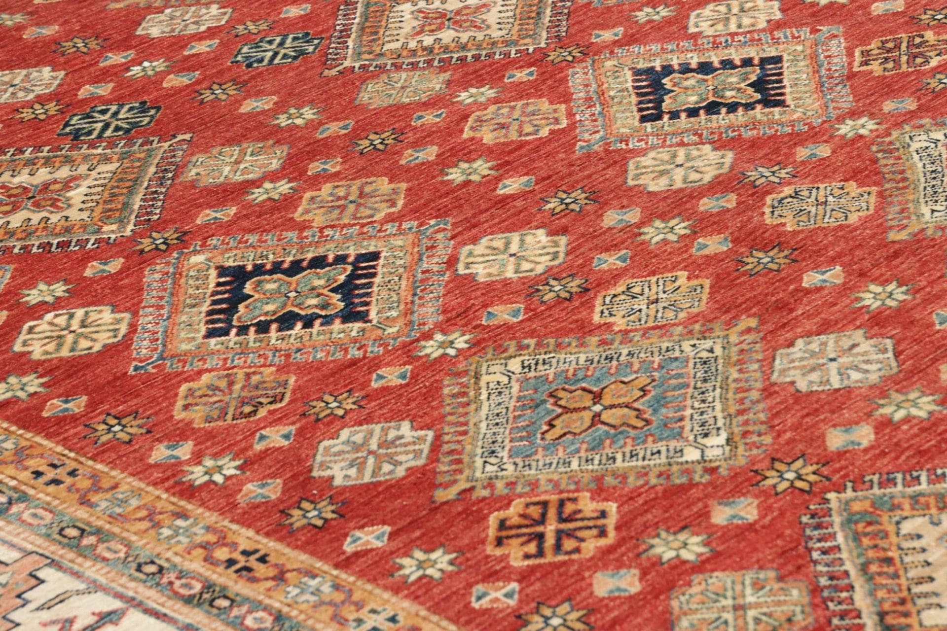 Handgeknüpfter Kazak Orientteppich, 201 × 298 cm, Wolle