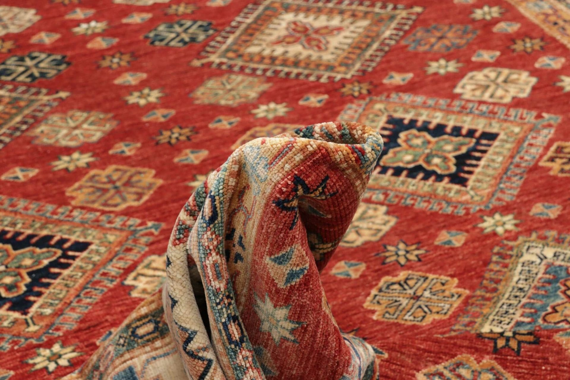 Handgeknüpfter Kazak Orientteppich, 201 × 298 cm, Wolle