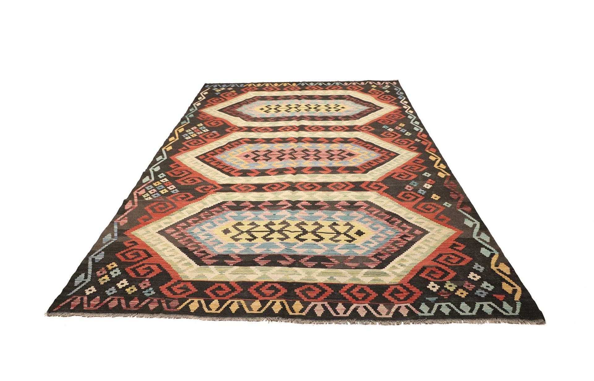 Kelim 205 × 305 cm aus Wolle, handgewebt