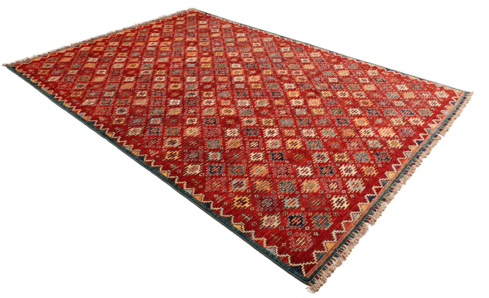 Handgeknüpfter Samarkand Orientteppich 202 × 292 cm
