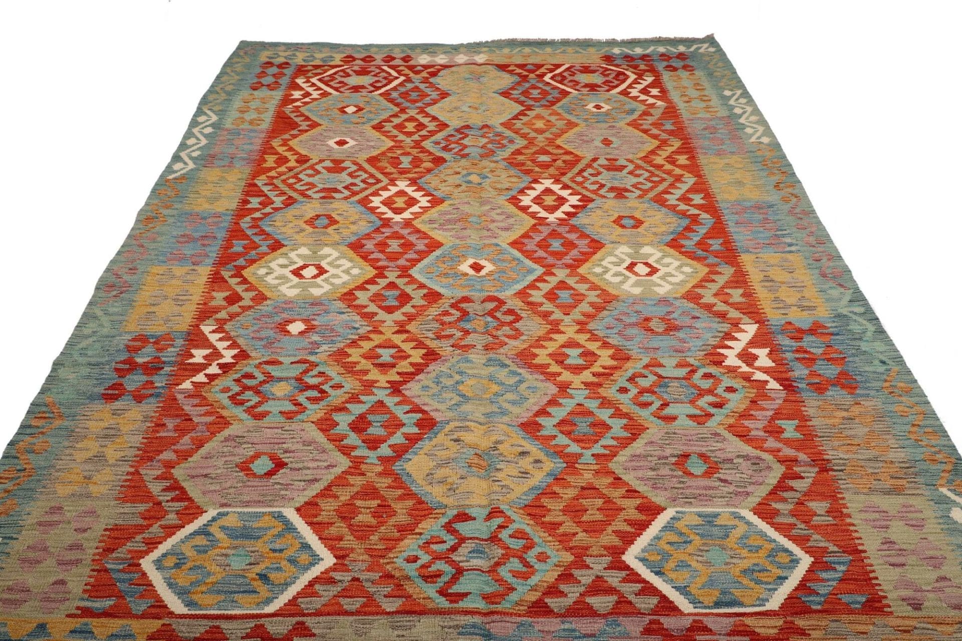 Handgewebter Kelim, 203 × 297 cm, Wolle