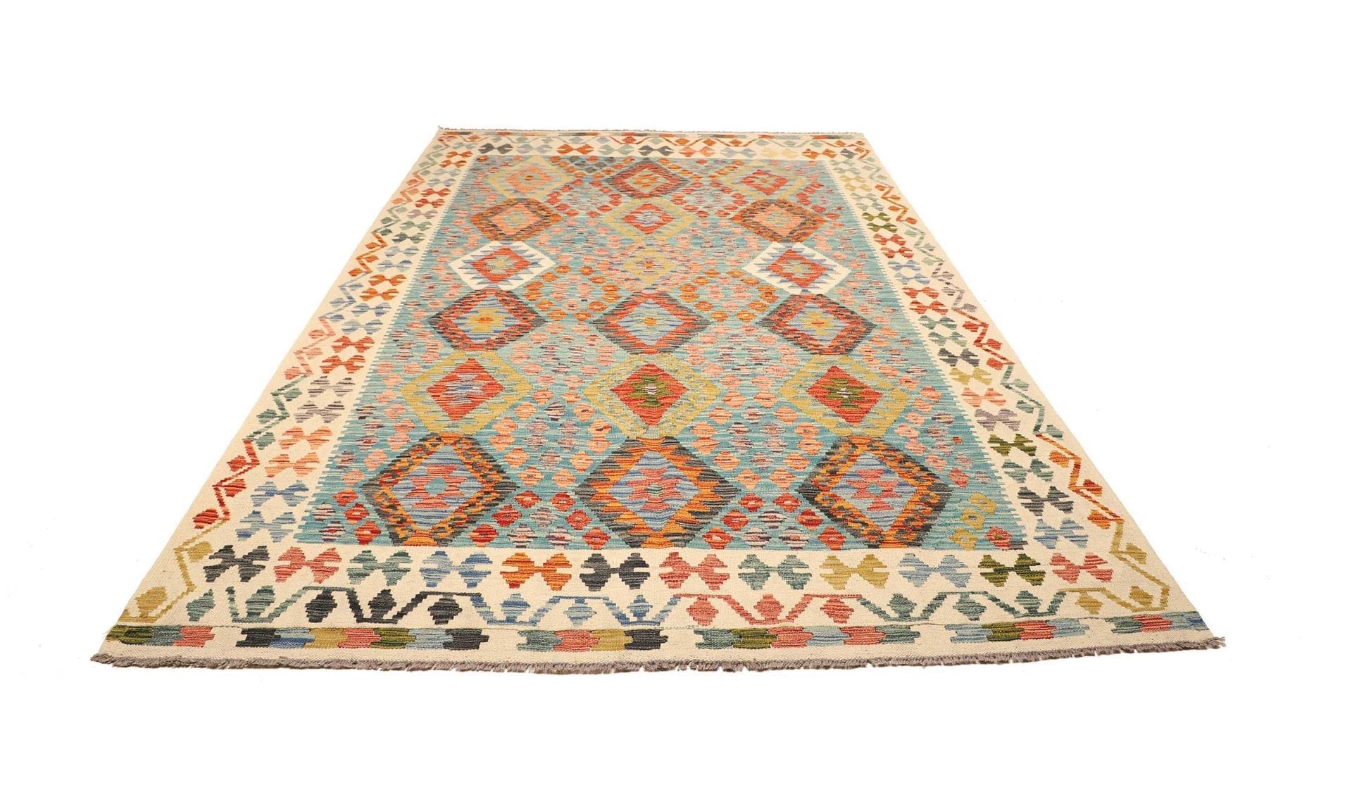 Kelim 207 × 306 cm aus Wolle, handgewebt