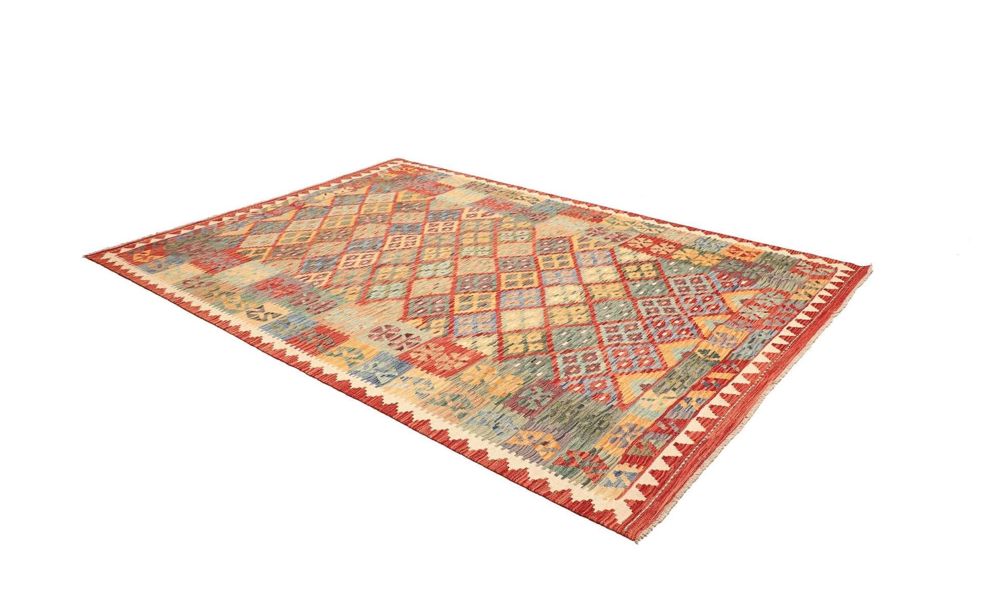 kelim-teppich-208-x-288-cm-handgewebt-rustikal-warm-2 Handgewebter Kelim 208 × 288 cm