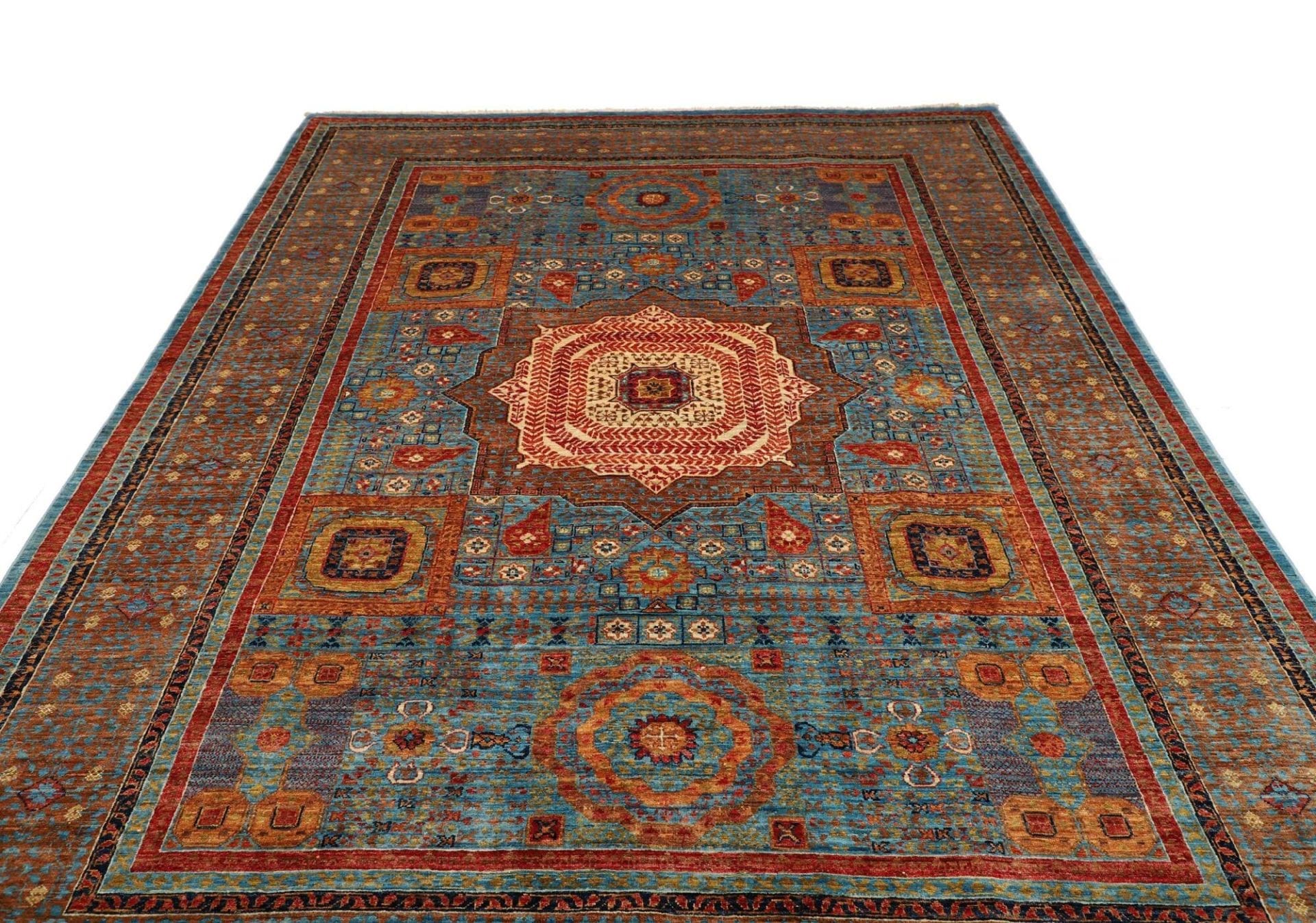 Mamluk Orientteppich aus Pakistan, 214 × 304 cm