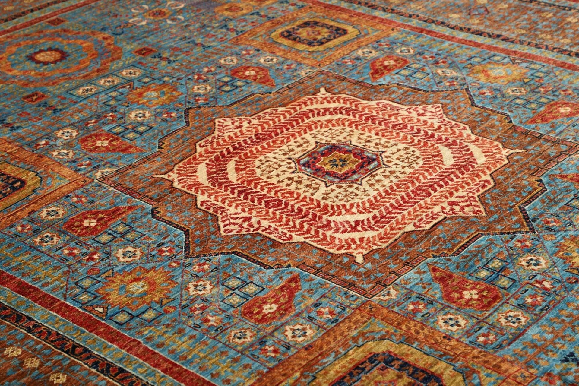 Mamluk Orientteppich aus Pakistan, 214 × 304 cm