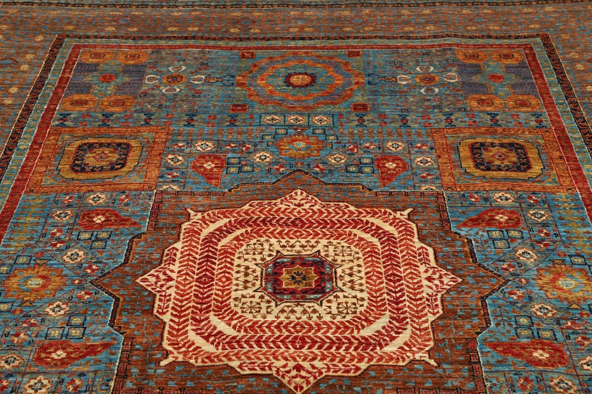 Mamluk Orientteppich aus Pakistan, 214 × 304 cm