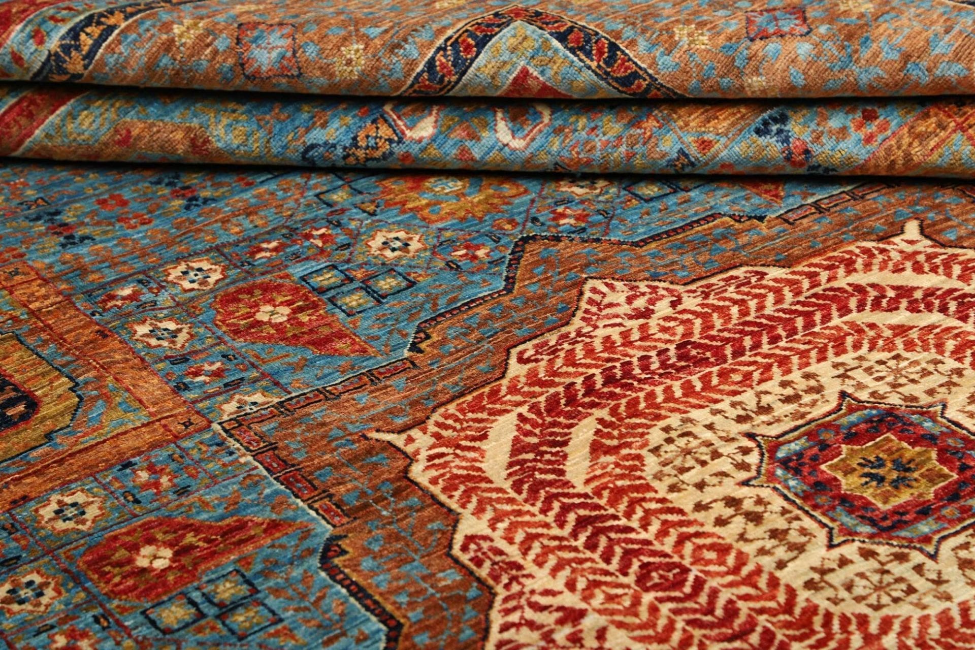 Mamluk Orientteppich aus Pakistan, 214 × 304 cm