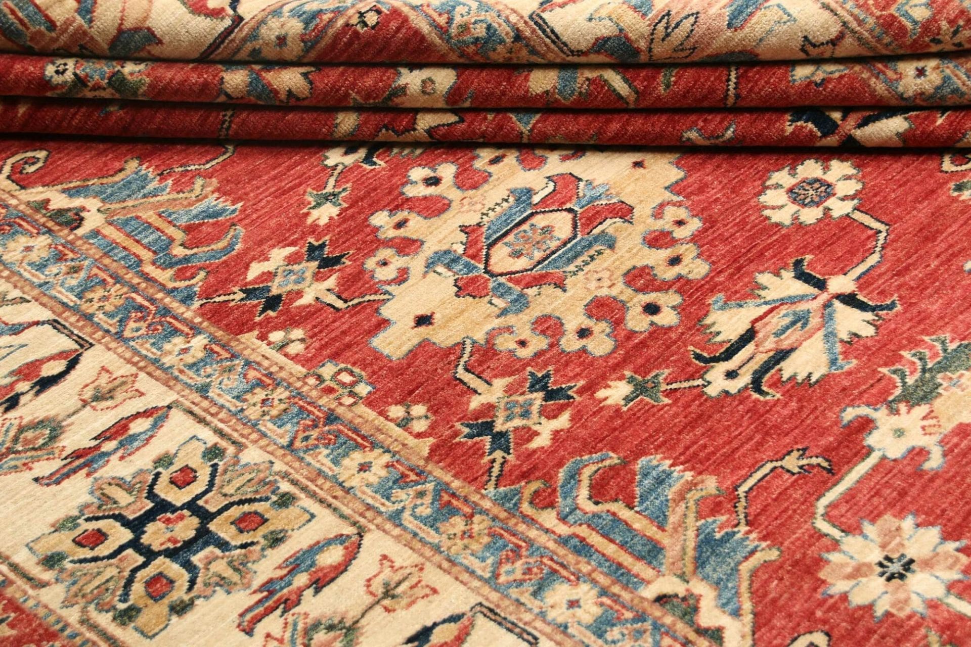 Kazak Orientteppich 205 × 307 cm aus Wolle, handgeknüpft