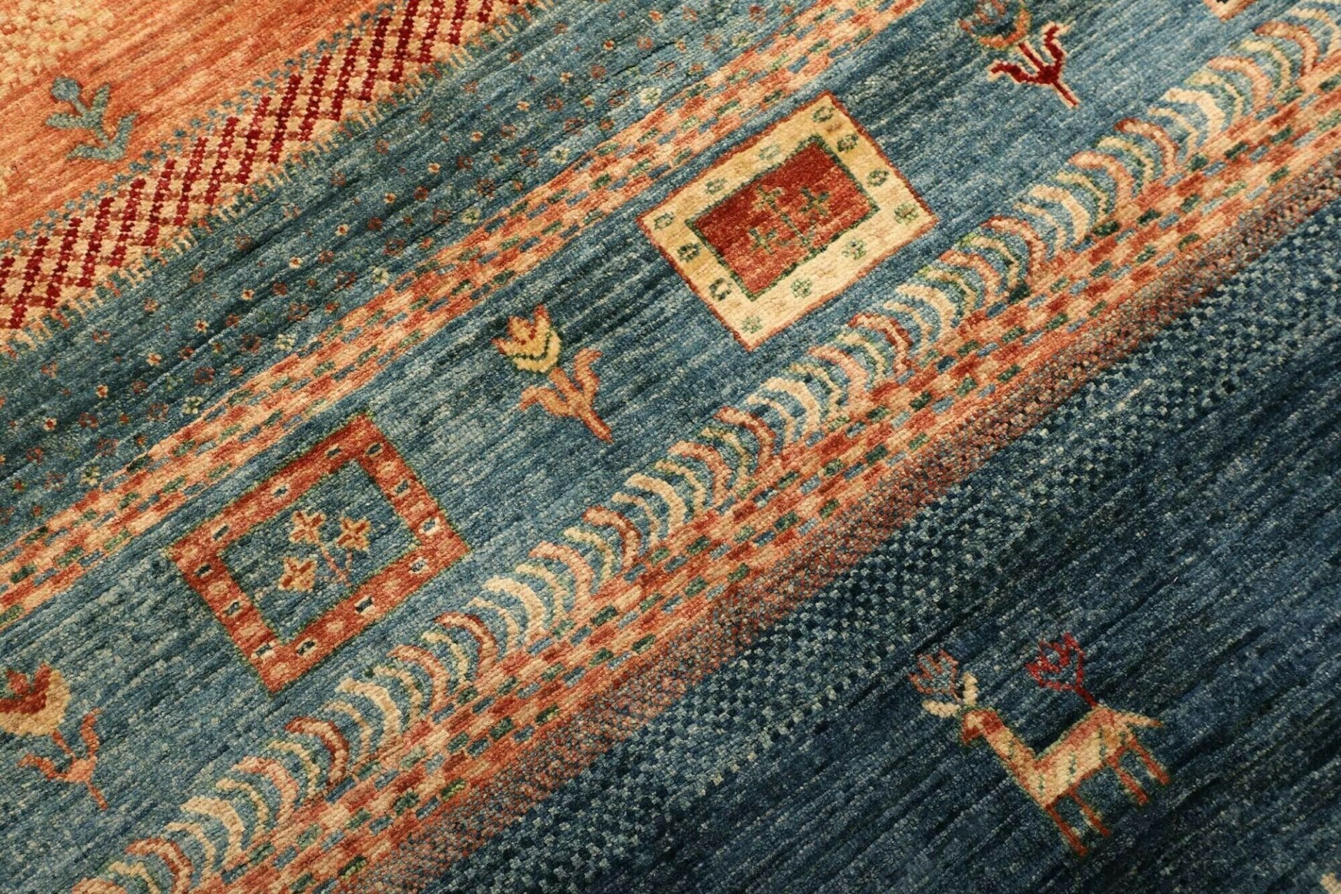 Gabbeh Orientteppich aus Pakistan, 213 × 284 cm