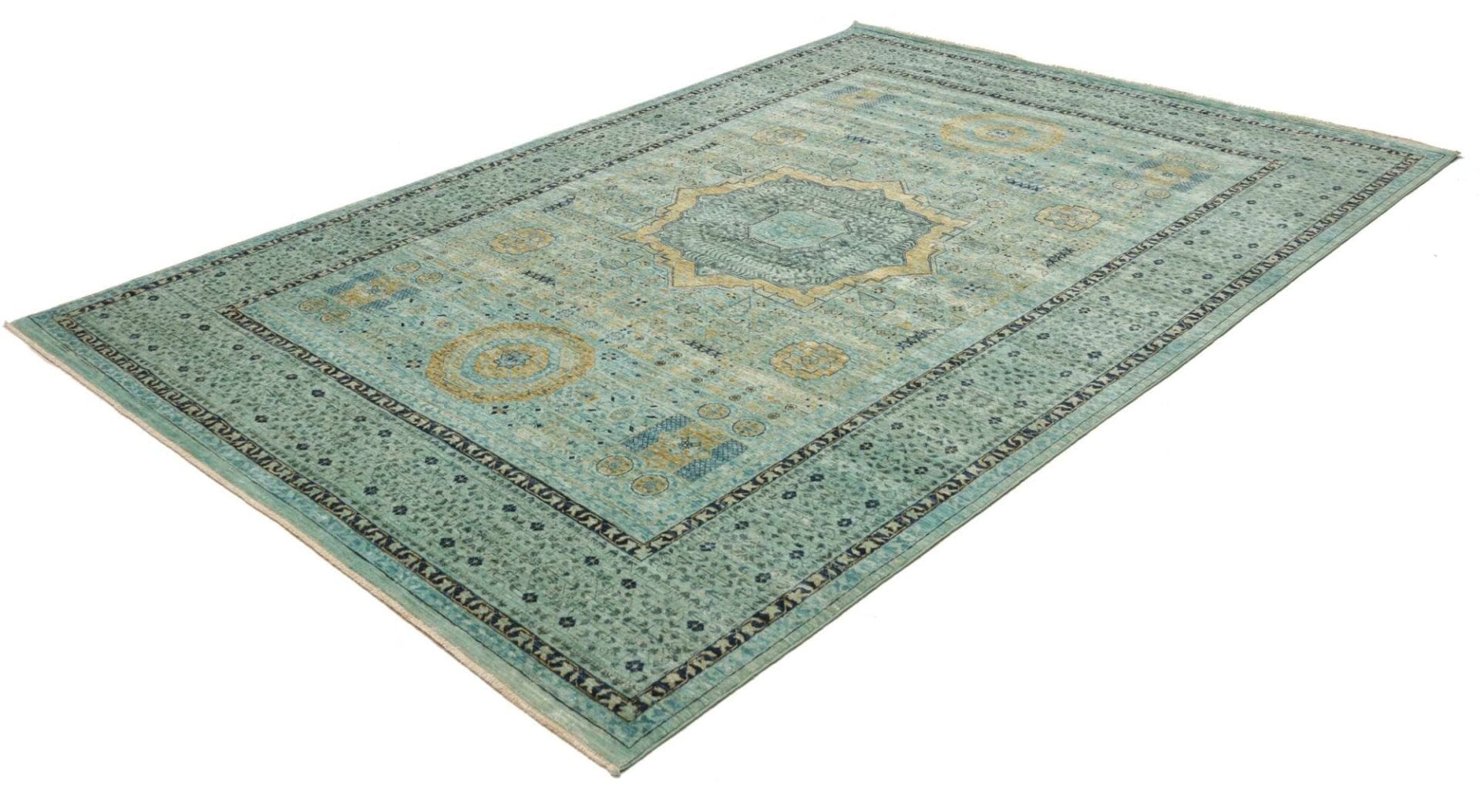 Mamluk Orientteppich 210 × 294 cm aus Wolle, handgeknüpft