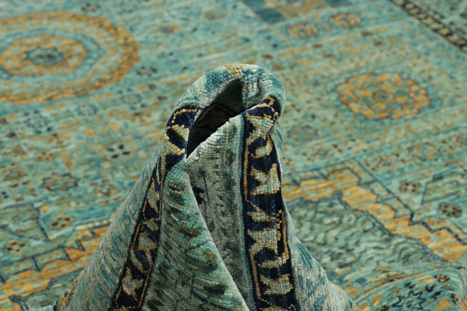 Mamluk Orientteppich 210 × 294 cm aus Wolle, handgeknüpft