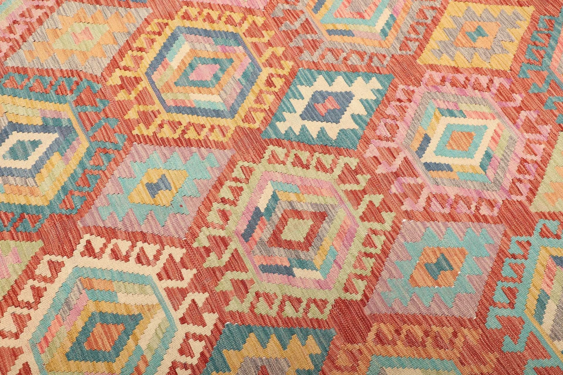 kelim-211-x-297cm-handgewebt-rustikales-flair-schurwolle-3 Handgewebter Kelim, 211 × 297 cm, Wolle