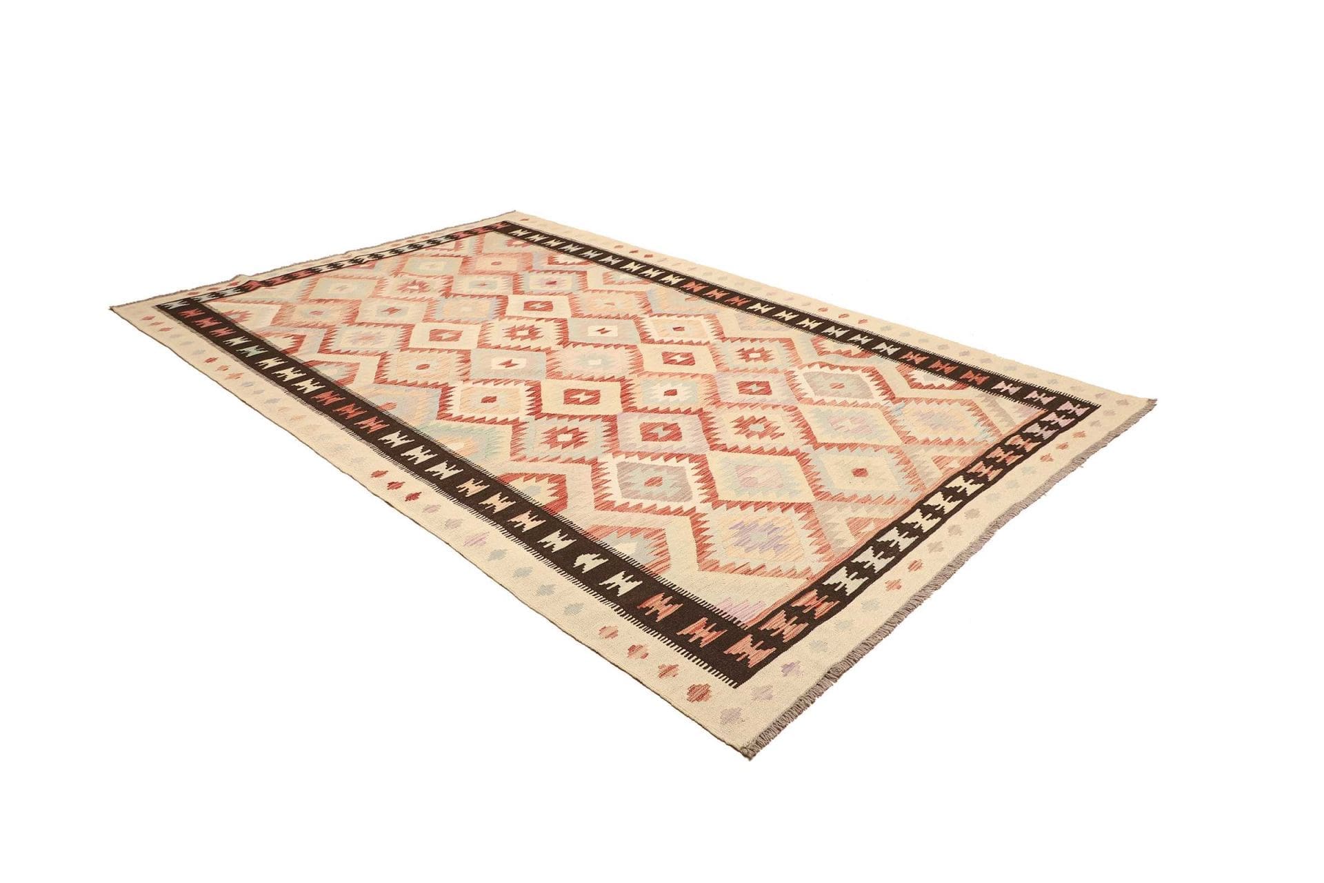 kelim-teppich-203-x-295cm-aus-schurwolle-handgewebt-rustikal-2 Handgewebter Kelim, 203 × 295 cm, Wolle