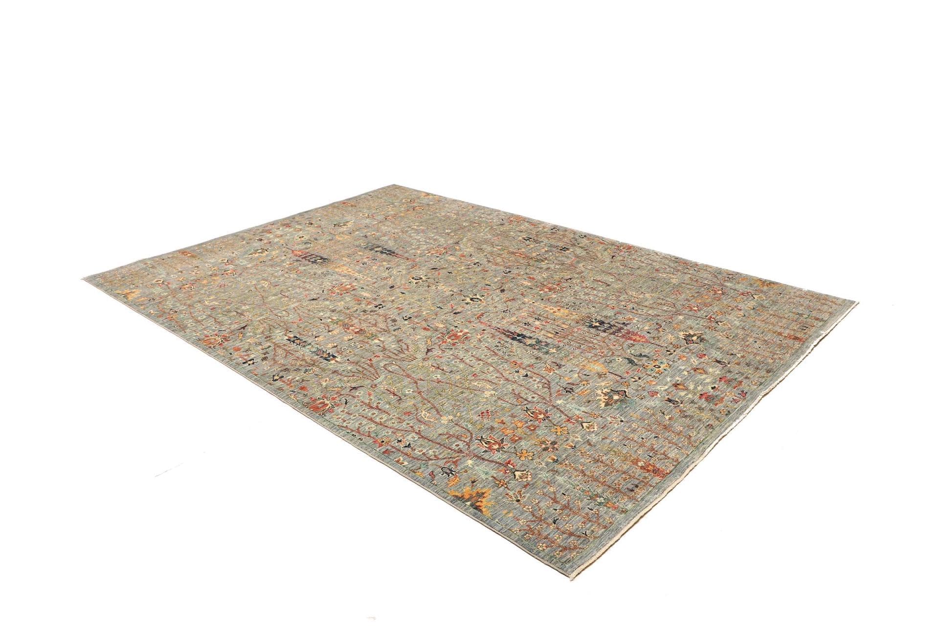 samarkand-orientteppich-209-x-292-cm-handgeknupft-schurwolle-2 Handgeknüpfter Samarkand Orientteppich 209 × 292 cm
