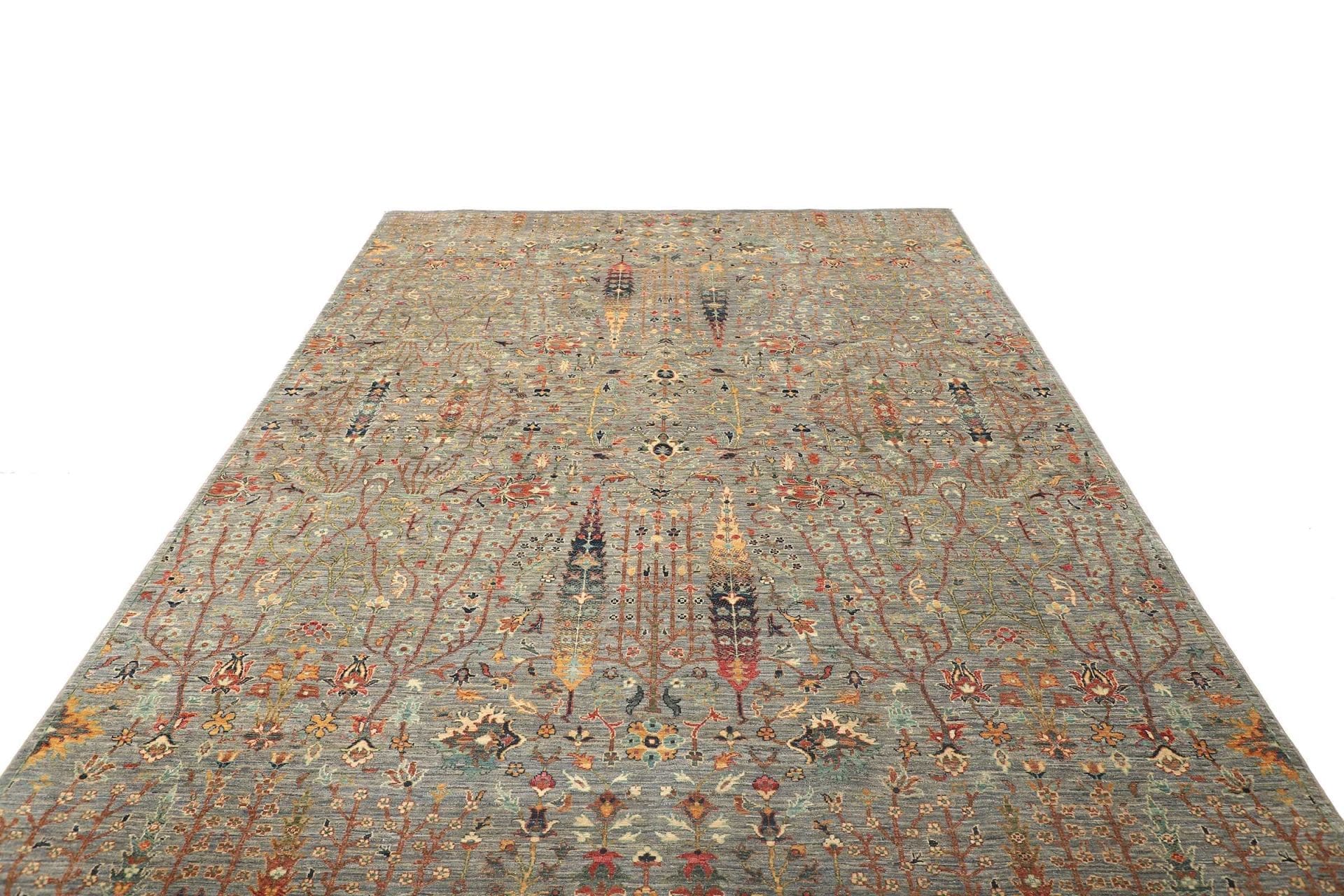 samarkand-orientteppich-209-x-292-cm-handgeknupft-schurwolle-3 Handgeknüpfter Samarkand Orientteppich 209 × 292 cm