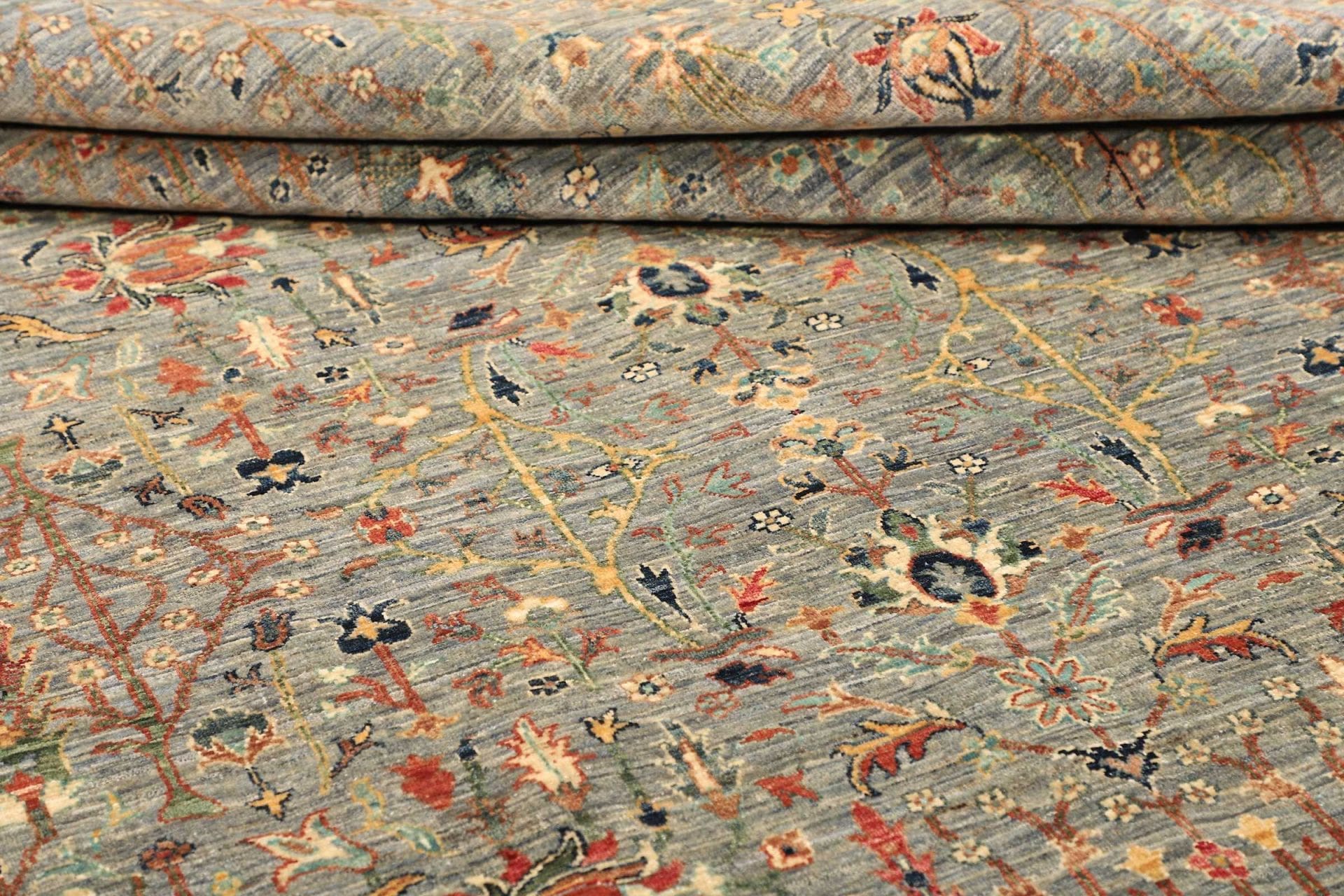 samarkand-orientteppich-209-x-292-cm-handgeknupft-schurwolle-9 Handgeknüpfter Samarkand Orientteppich 209 × 292 cm