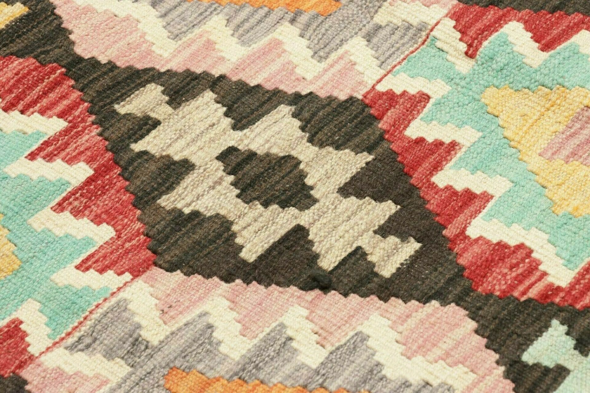 kelim-teppich-197-x-294-cm-schurwolle-handgewebt-rustikal-3 Handgewebter Kelim 197 × 294 cm