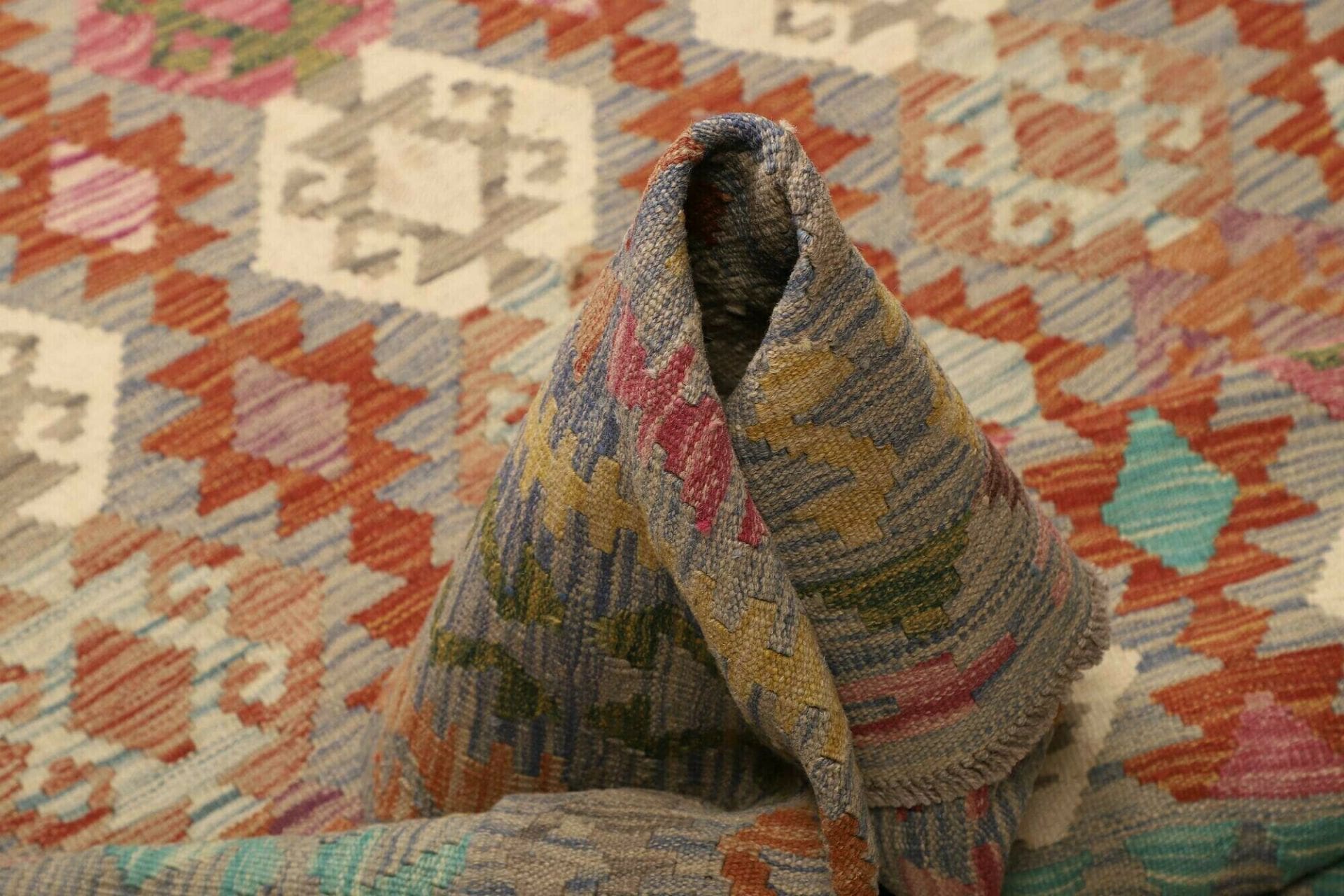 Handgewebter Kelim, 206 × 295 cm, Wolle