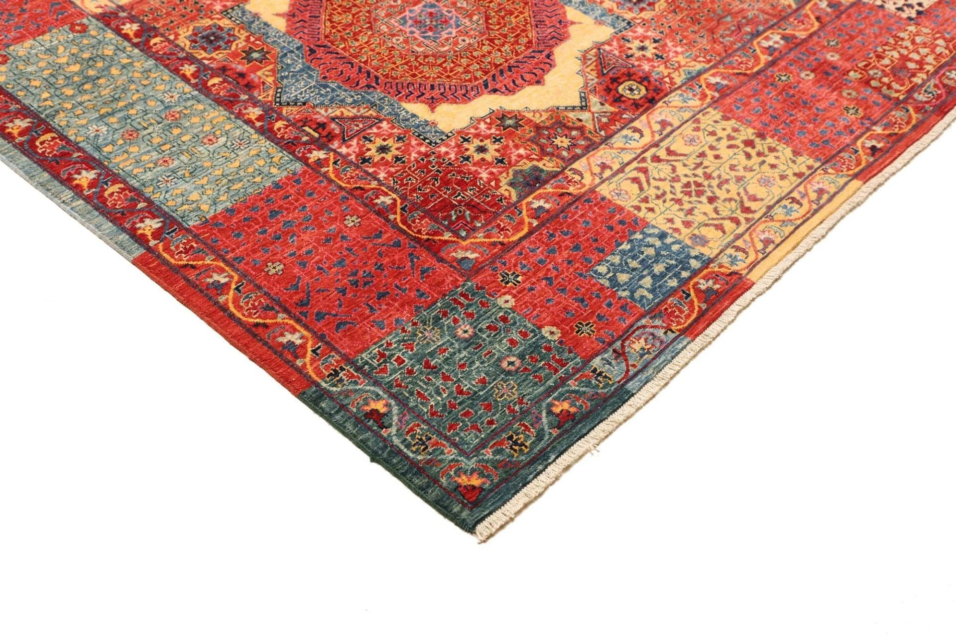 Mamluk Orientteppich 203 × 303 cm aus Wolle, handgeknüpft