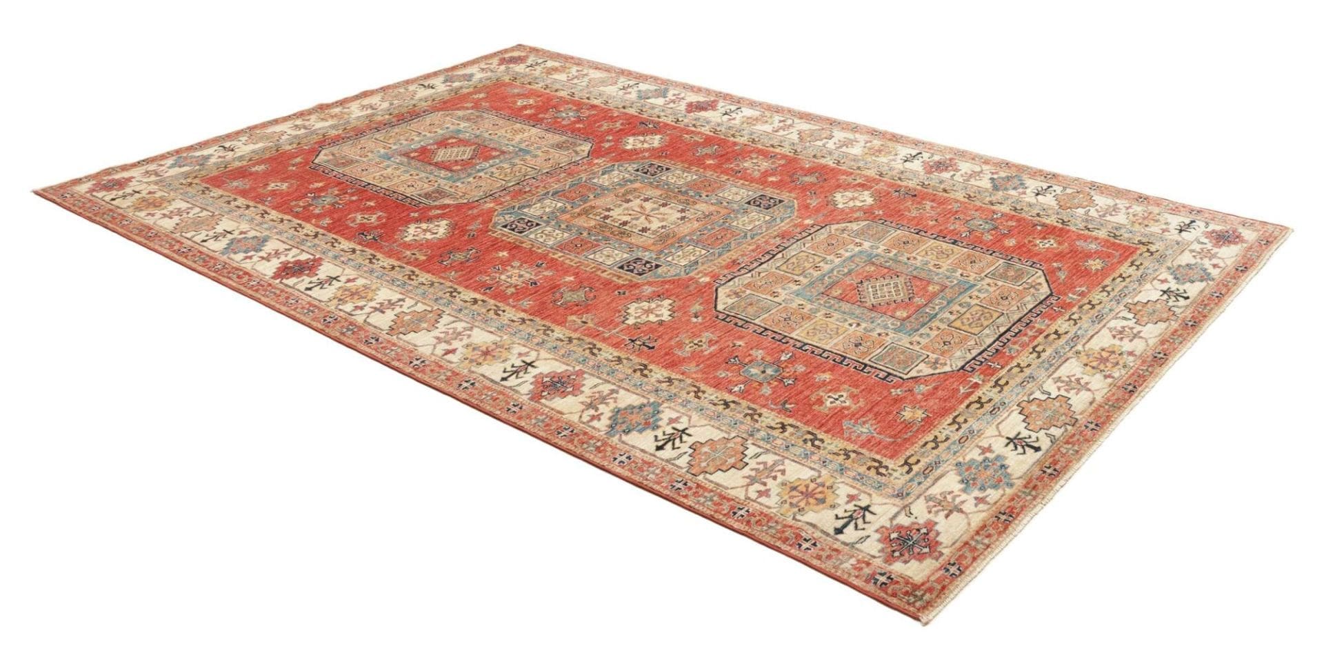 Kazak Orientteppich 203 × 300 cm aus Wolle, handgeknüpft