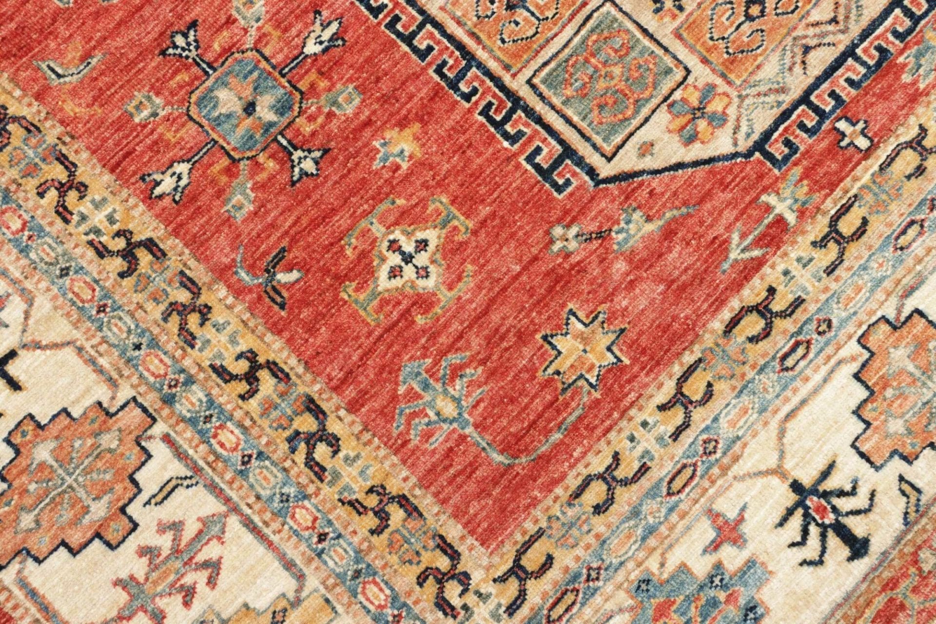 Kazak Orientteppich 203 × 300 cm aus Wolle, handgeknüpft