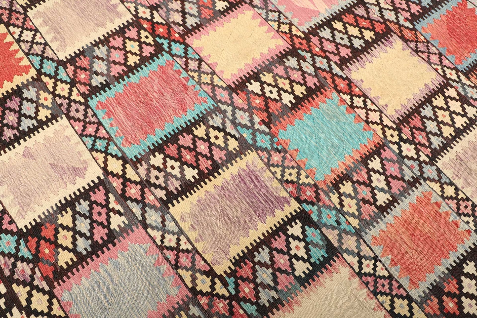 Kelim 202 × 309 cm aus Wolle, handgewebt